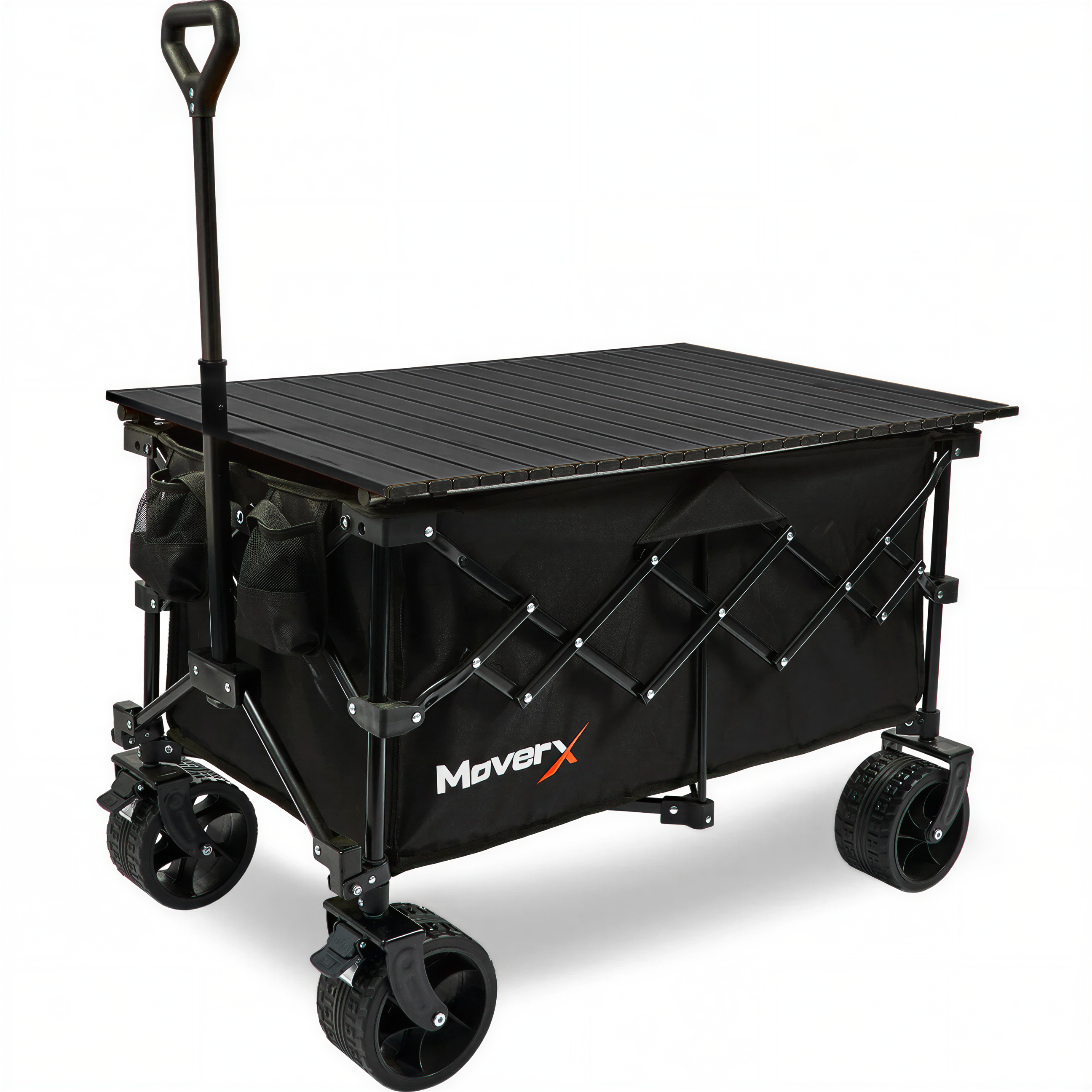 MoverX 200L Folding Camping Table Trolley & Wagon - Black