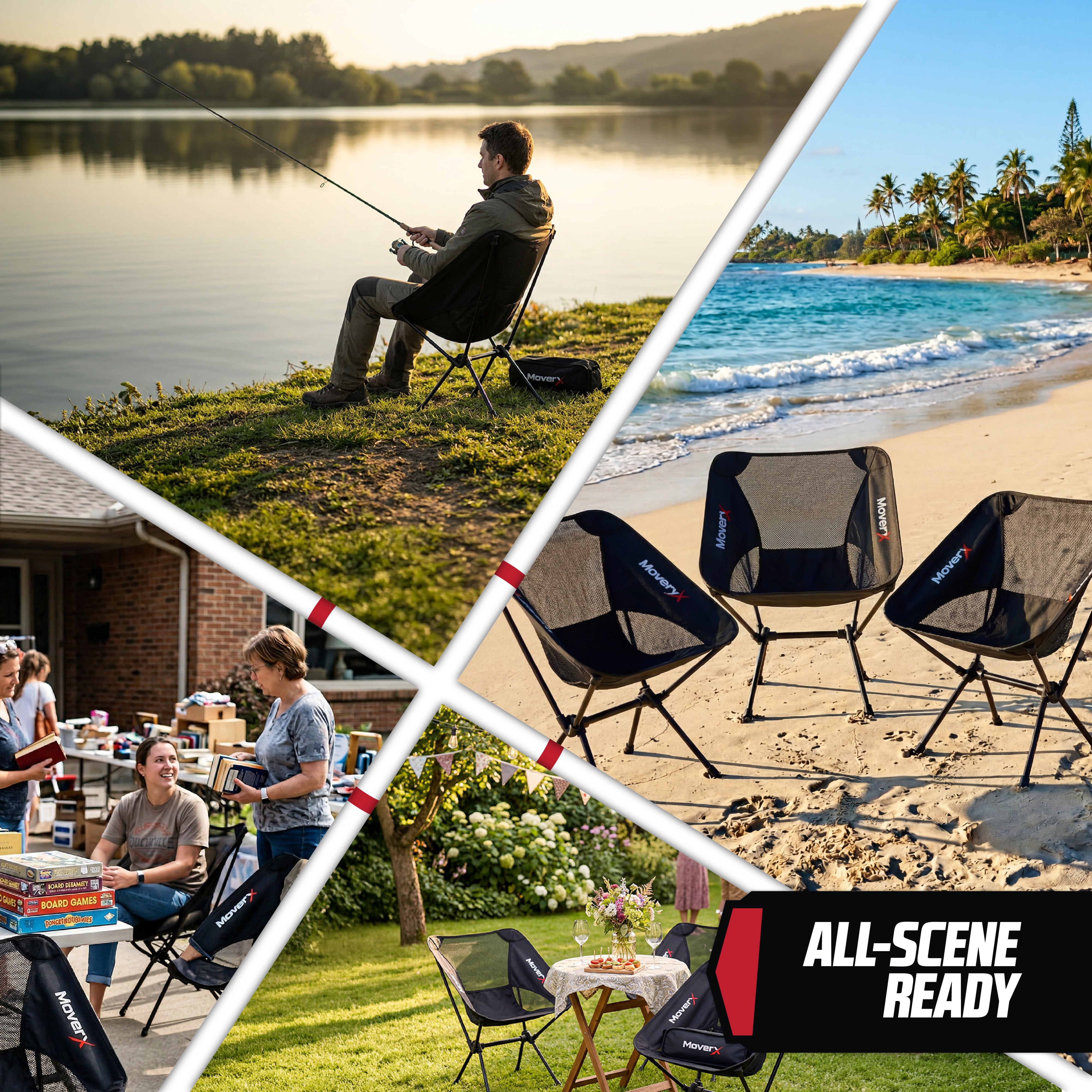 MoverX Ultra Lightweight Low Camping Chair