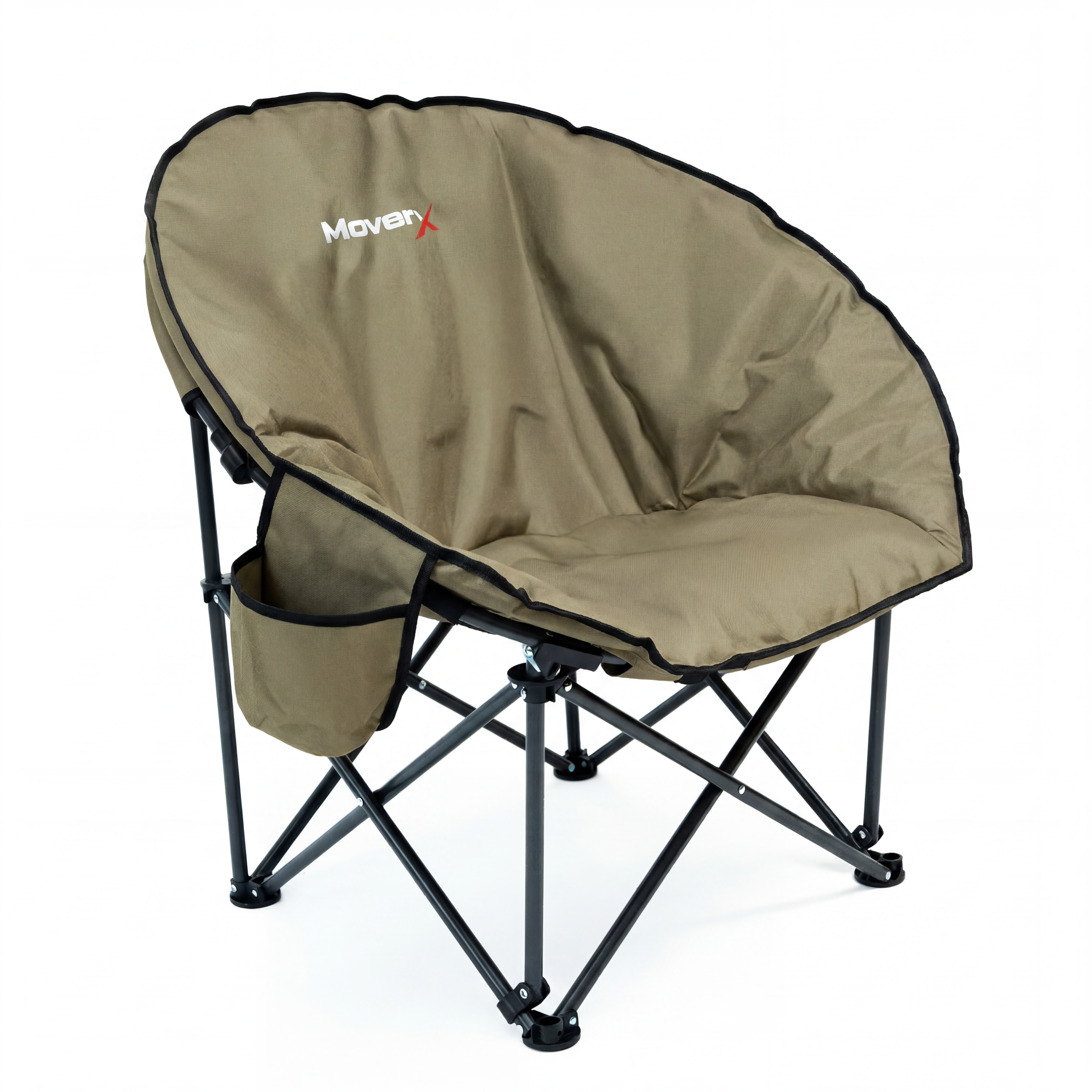 MoverX Lightweight Moon Camping Chair, Padded Armchair with Pocket