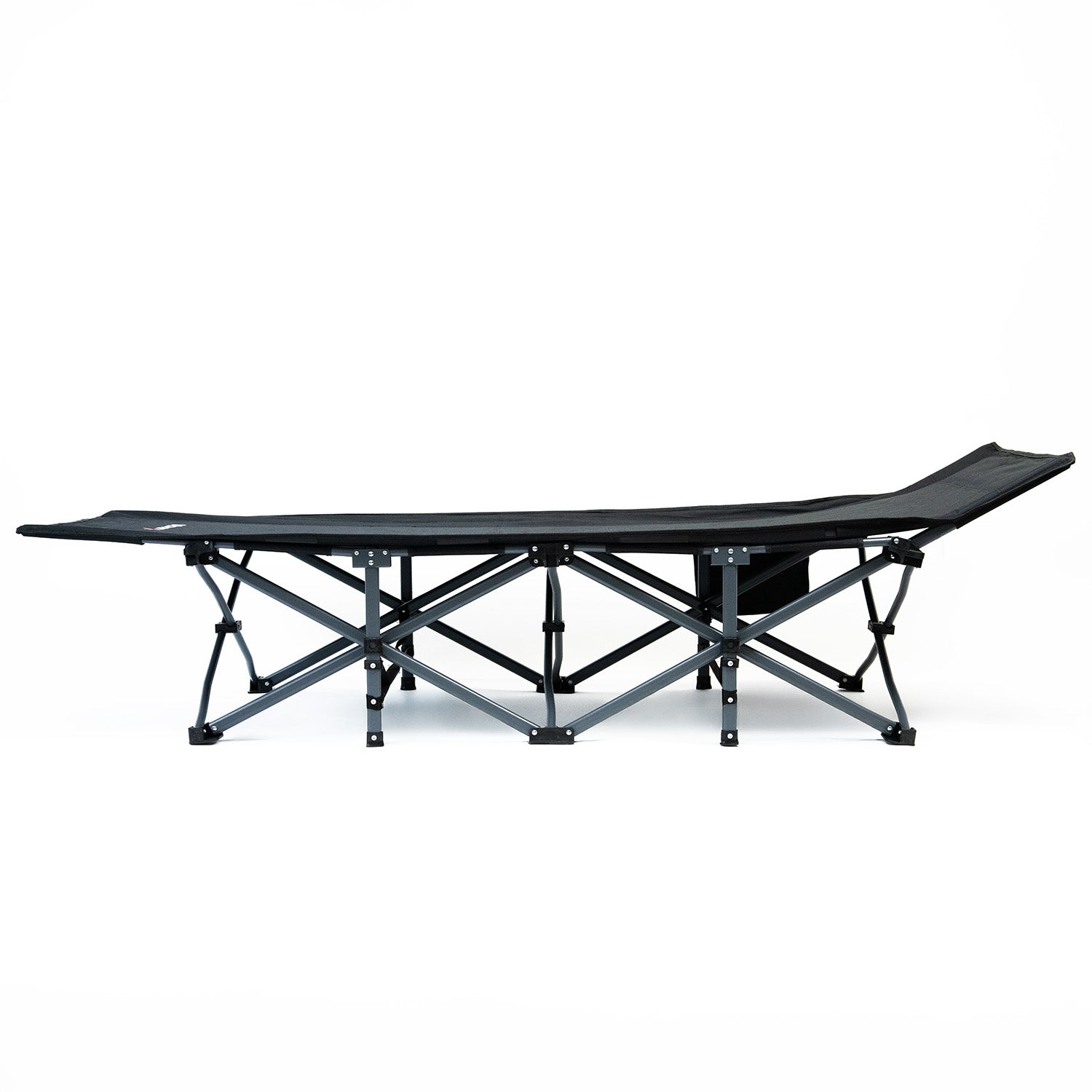 MoverX Folding Camping Bed with Mattress, Black
