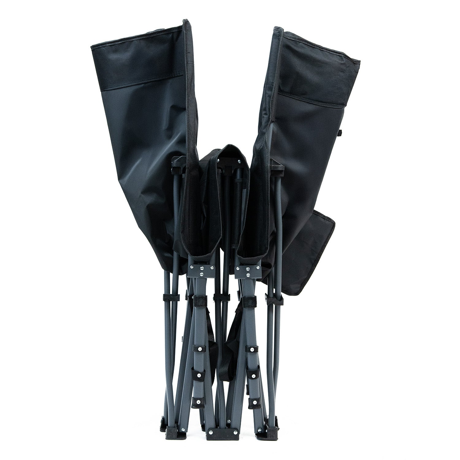 MoverX Folding Camping Bed with Mattress, Black