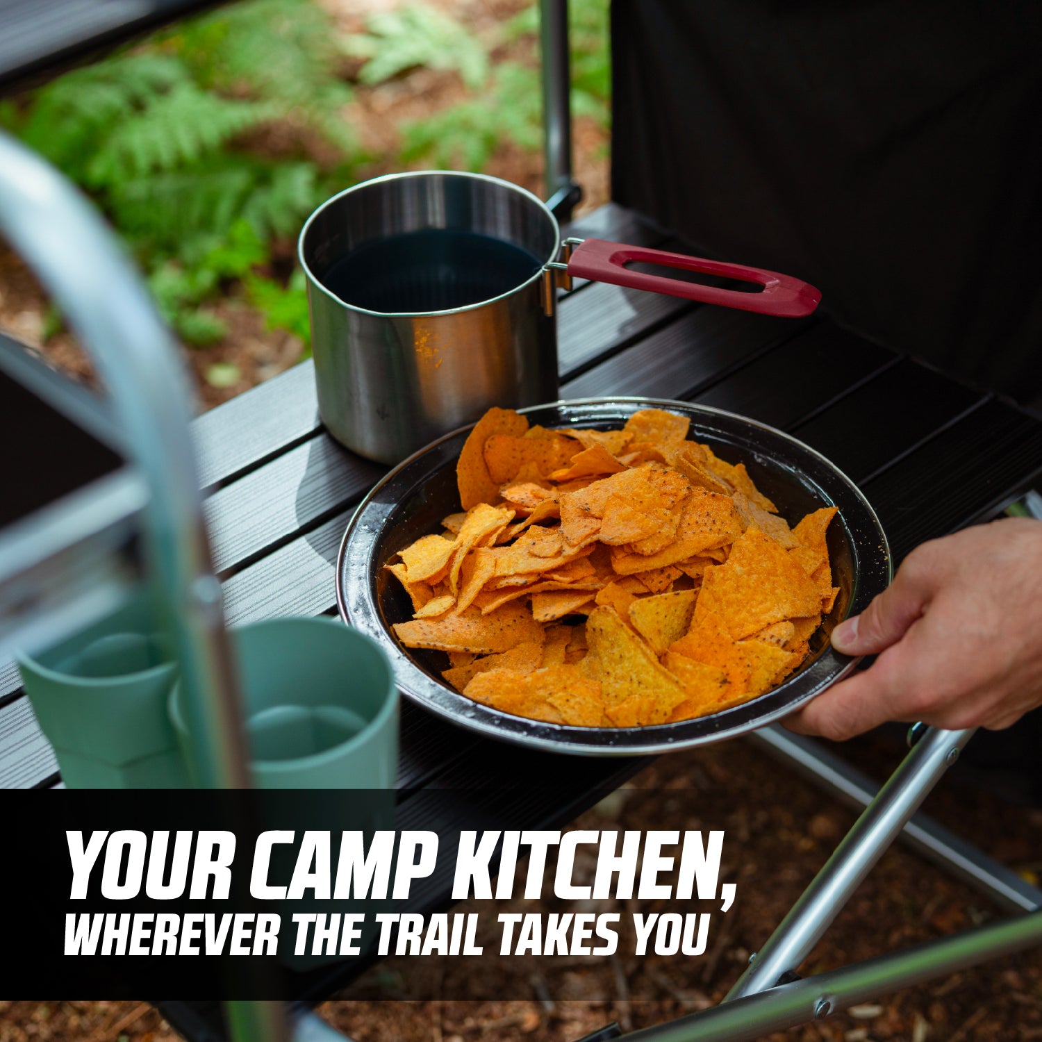 MoverX Portable Camping Kitchen Unit with Aluminium Frame