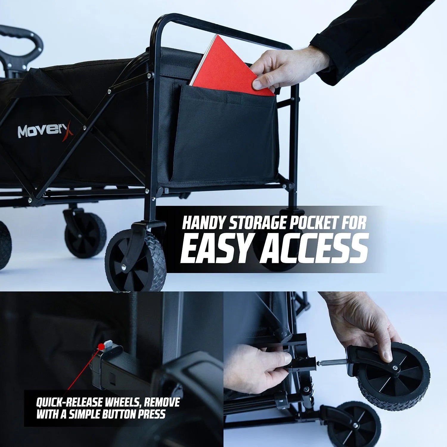 MoverX 70L Folding Camping Trolley Festival Wagon - MoverX