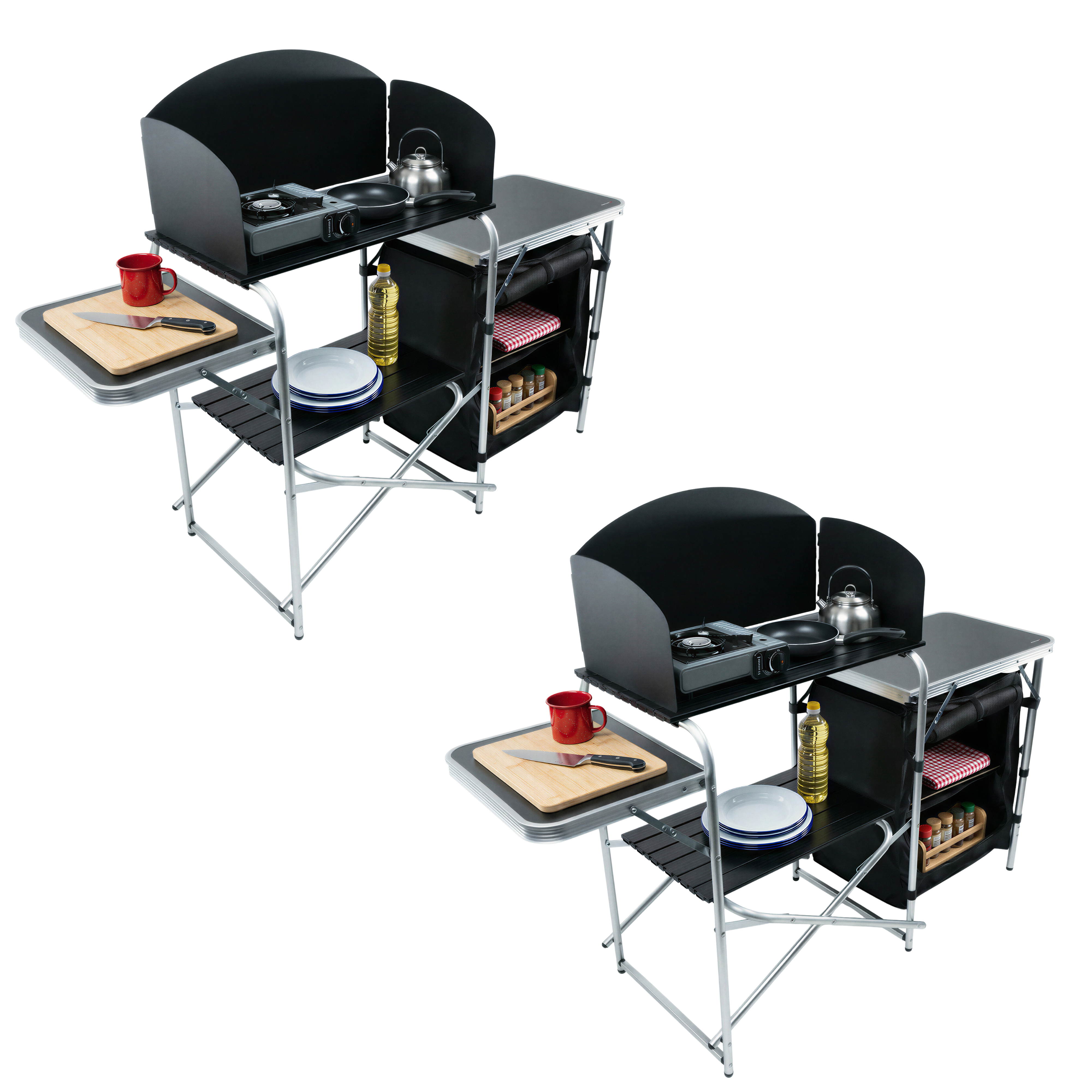 MoverX Portable Camping Kitchen Unit with Aluminium Frame