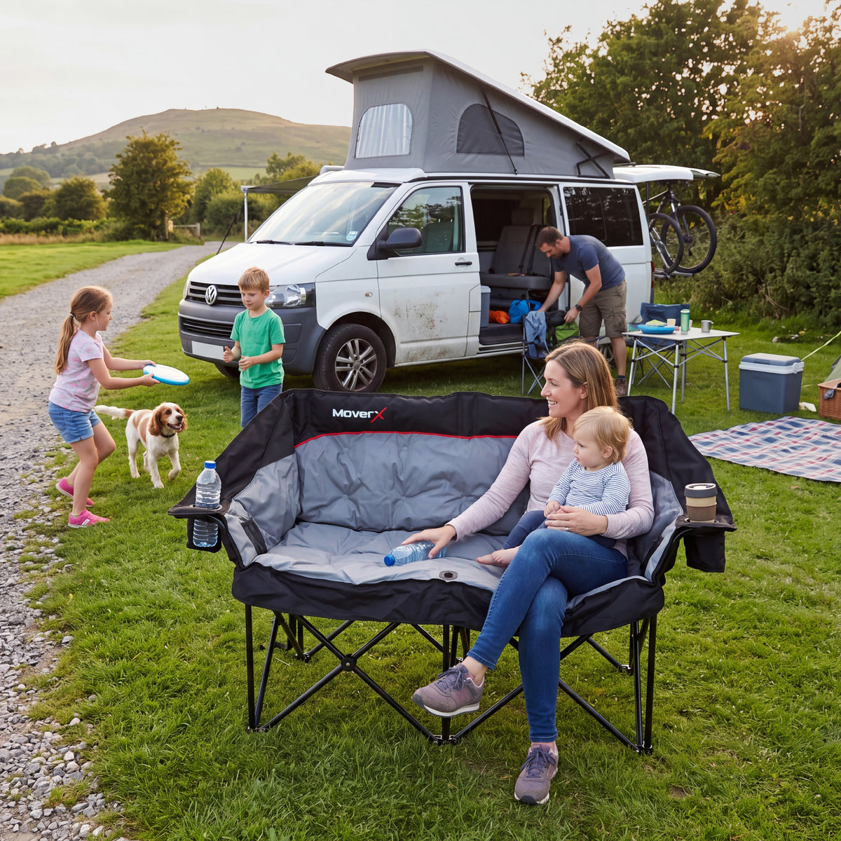 MoverX Double Camping Chair, Capacity 220kg