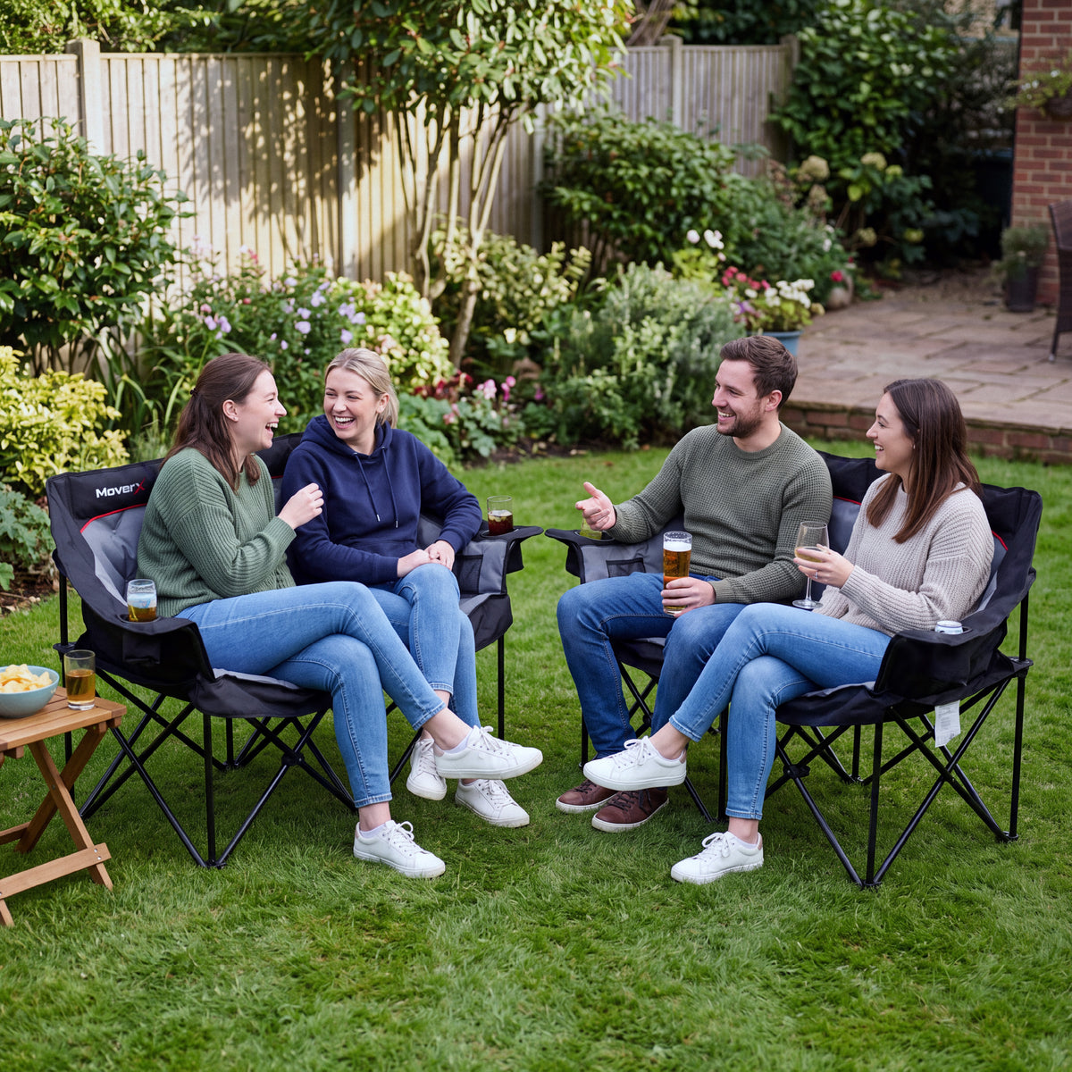 MoverX Double Camping Chair, Capacity 220kg