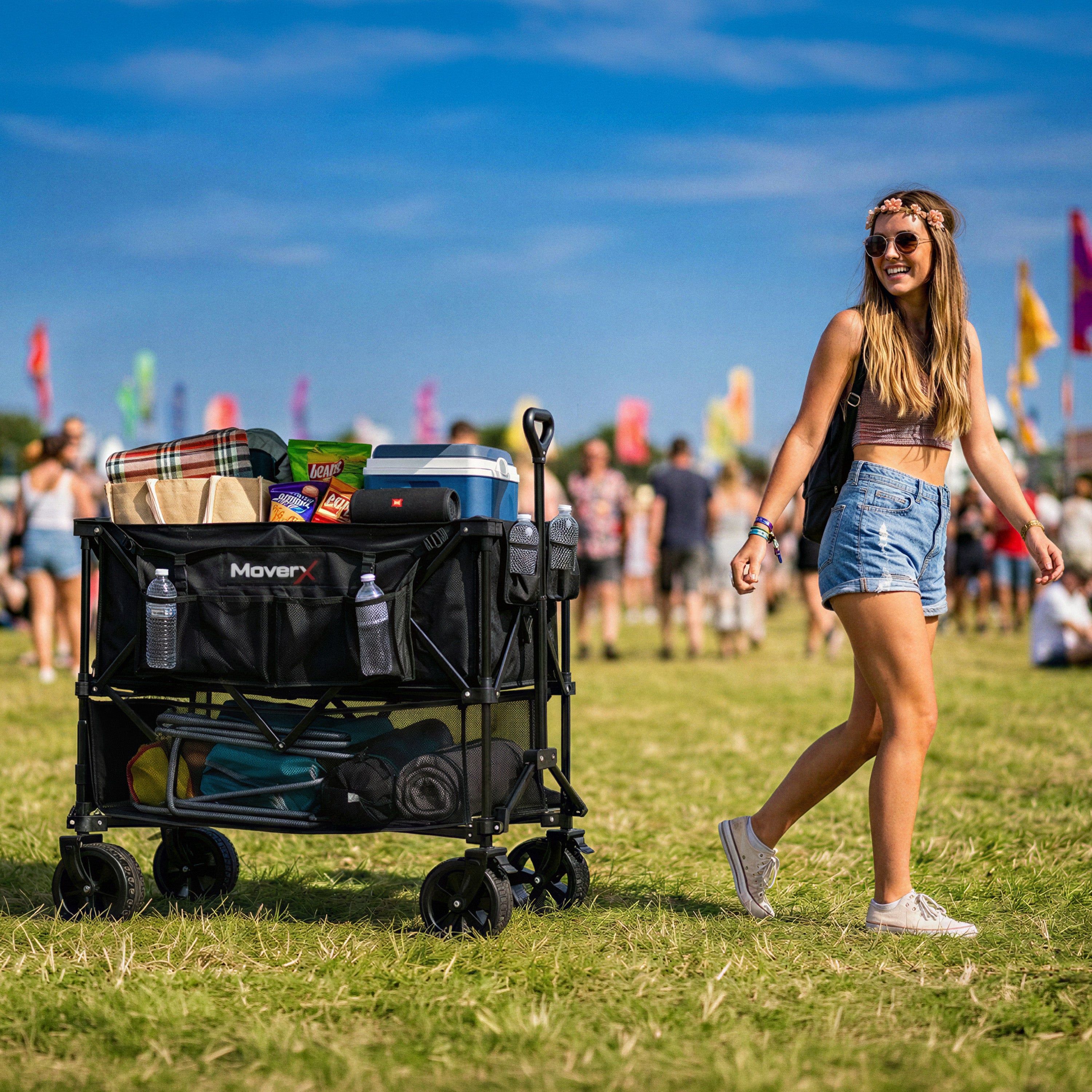 MoverX 350L/200kg Double Decker Trolley