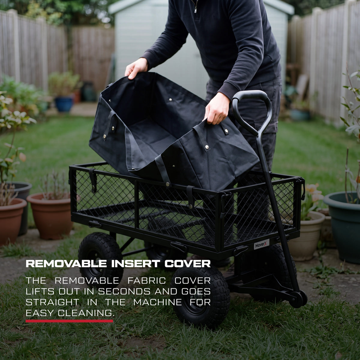 MoverX 250kg Garden Trolley Heavy-Duty Outdoor Wagon