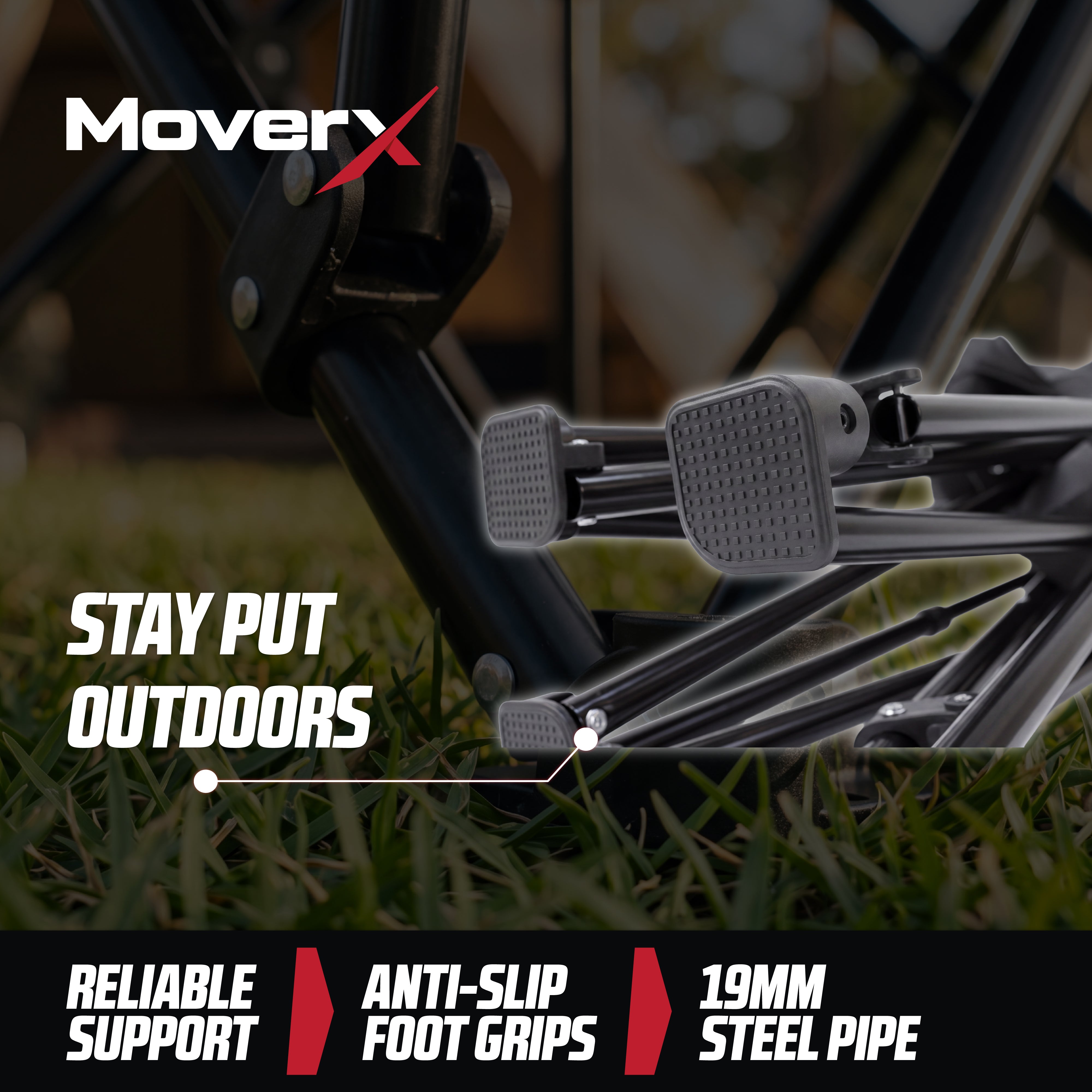 MoverX Oversized Camping Chair - Capacity 120kg