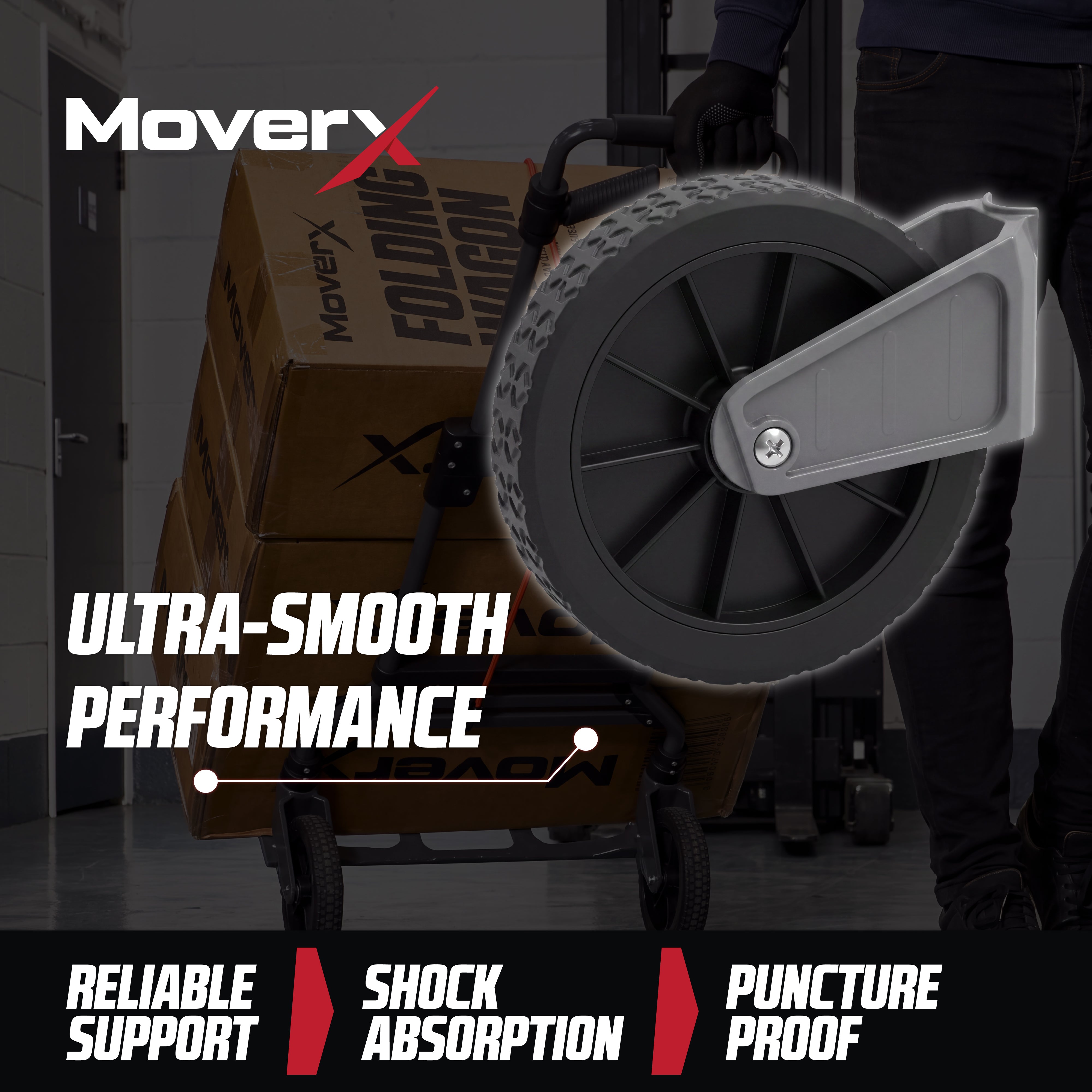 MoverX Sack Truck Folding Aluminium, Capacity 150kg