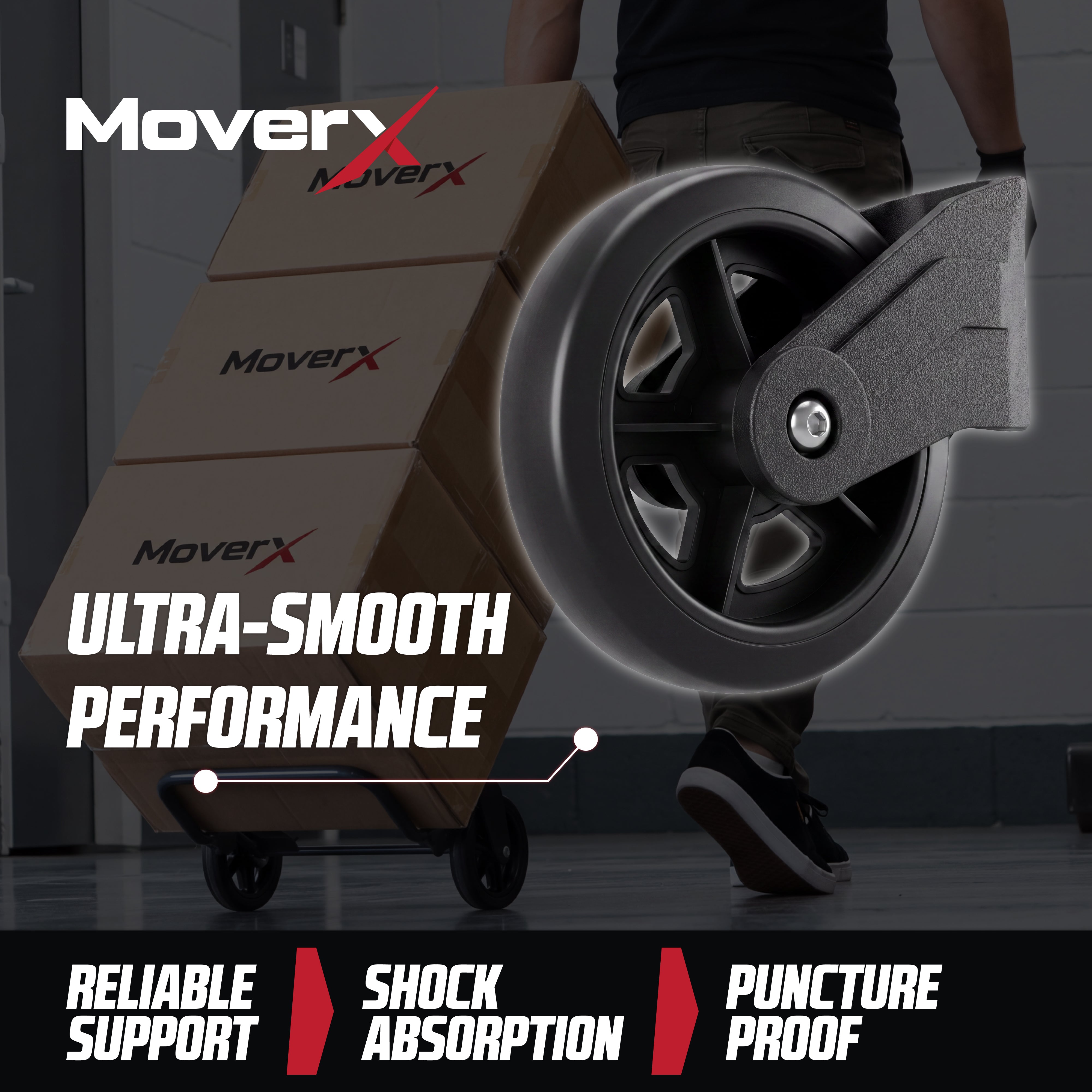 MoverX Sack Truck Folding Aluminium, Capacity 85kg