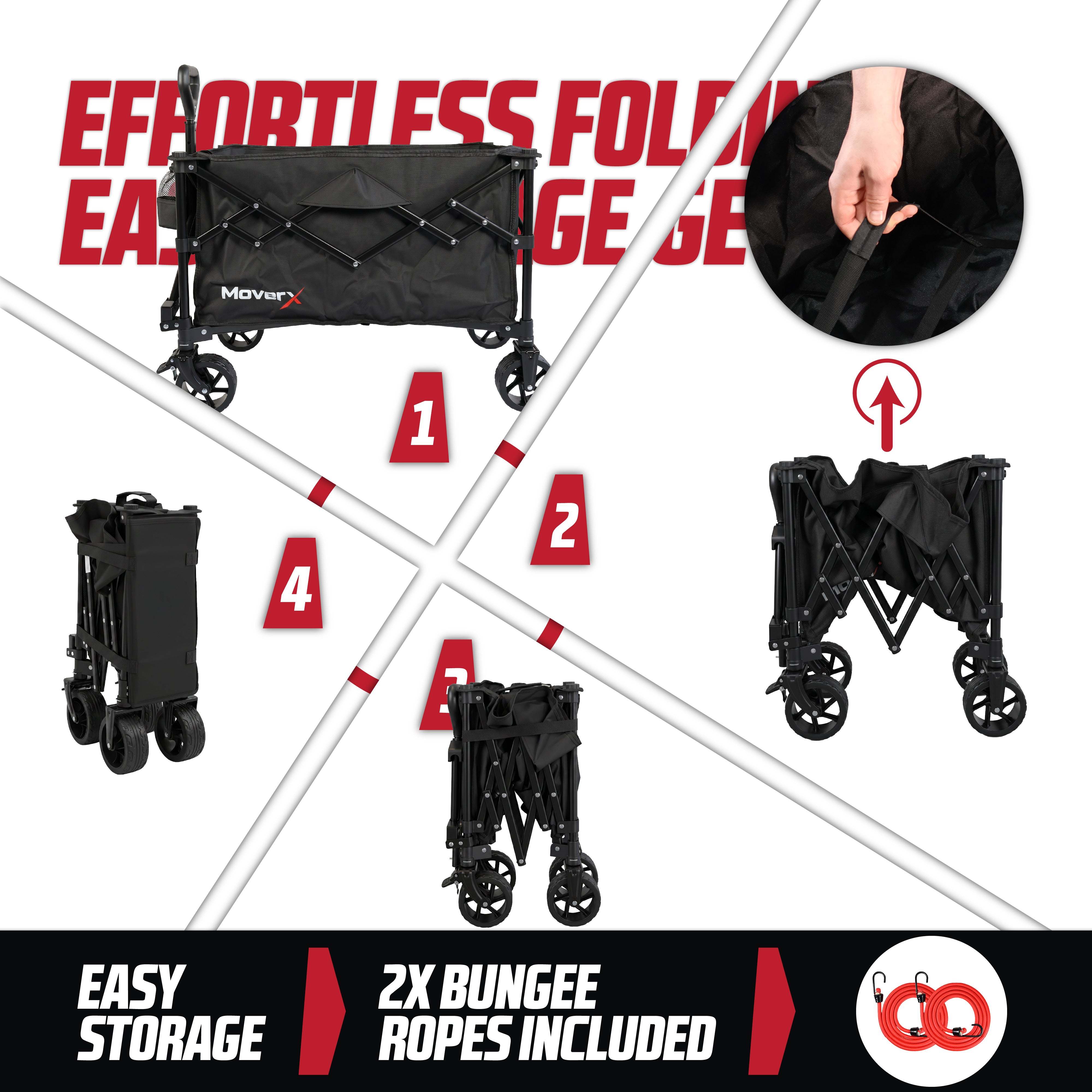 MoverX Folding Camping Trolley 120L
