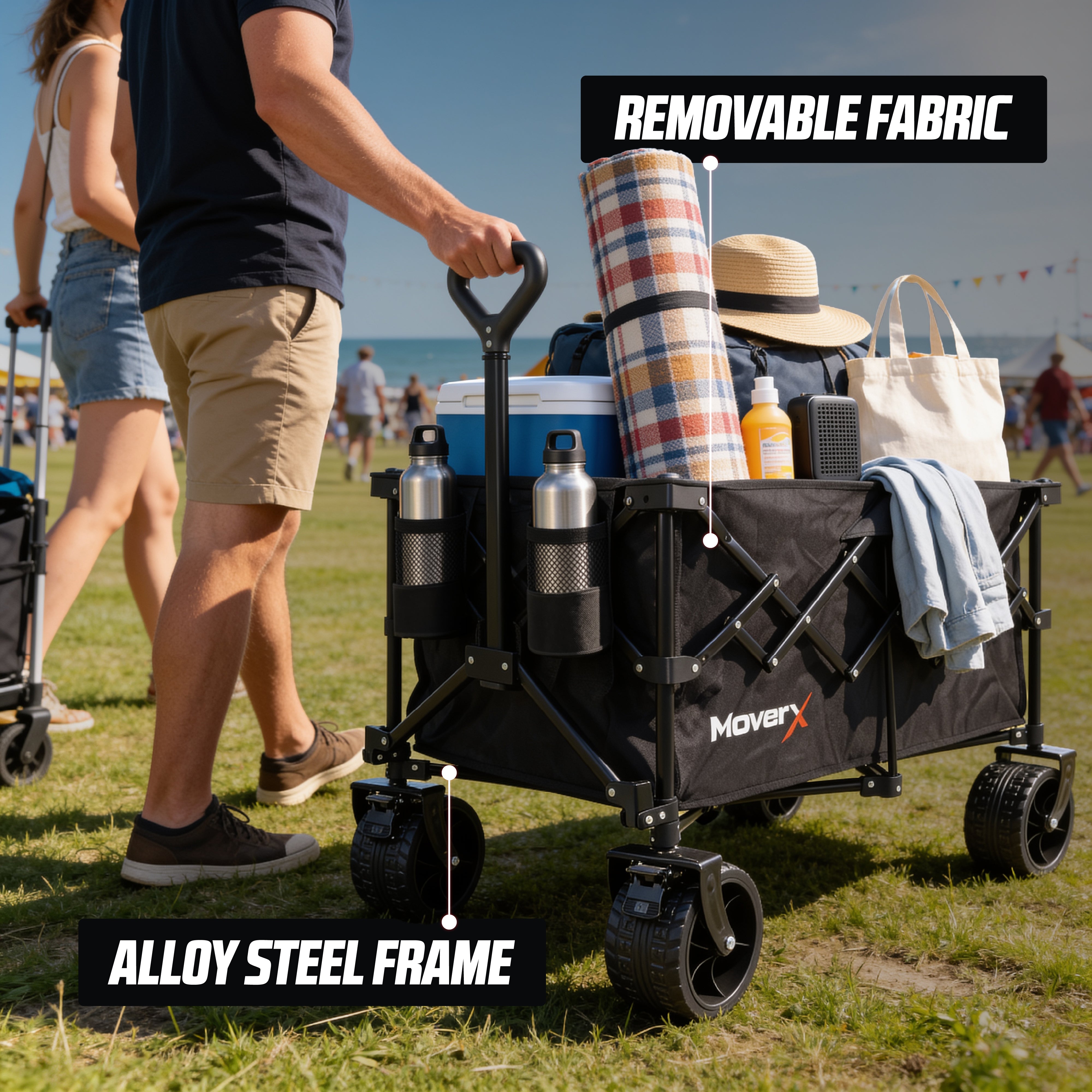 MoverX 200L/150kg Folding Camping Trolley