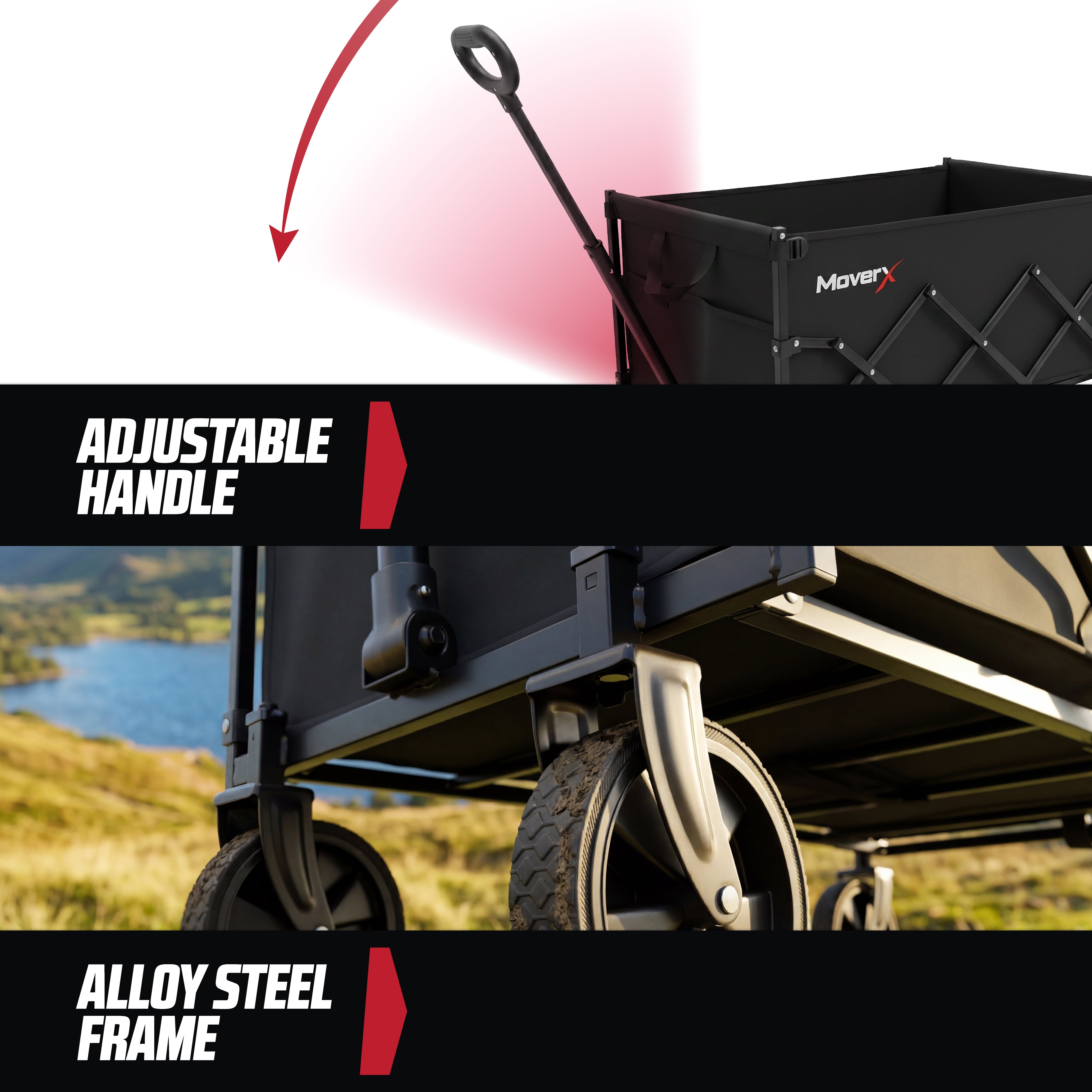 MoverX 150L/150kg Folding Camping Trolley