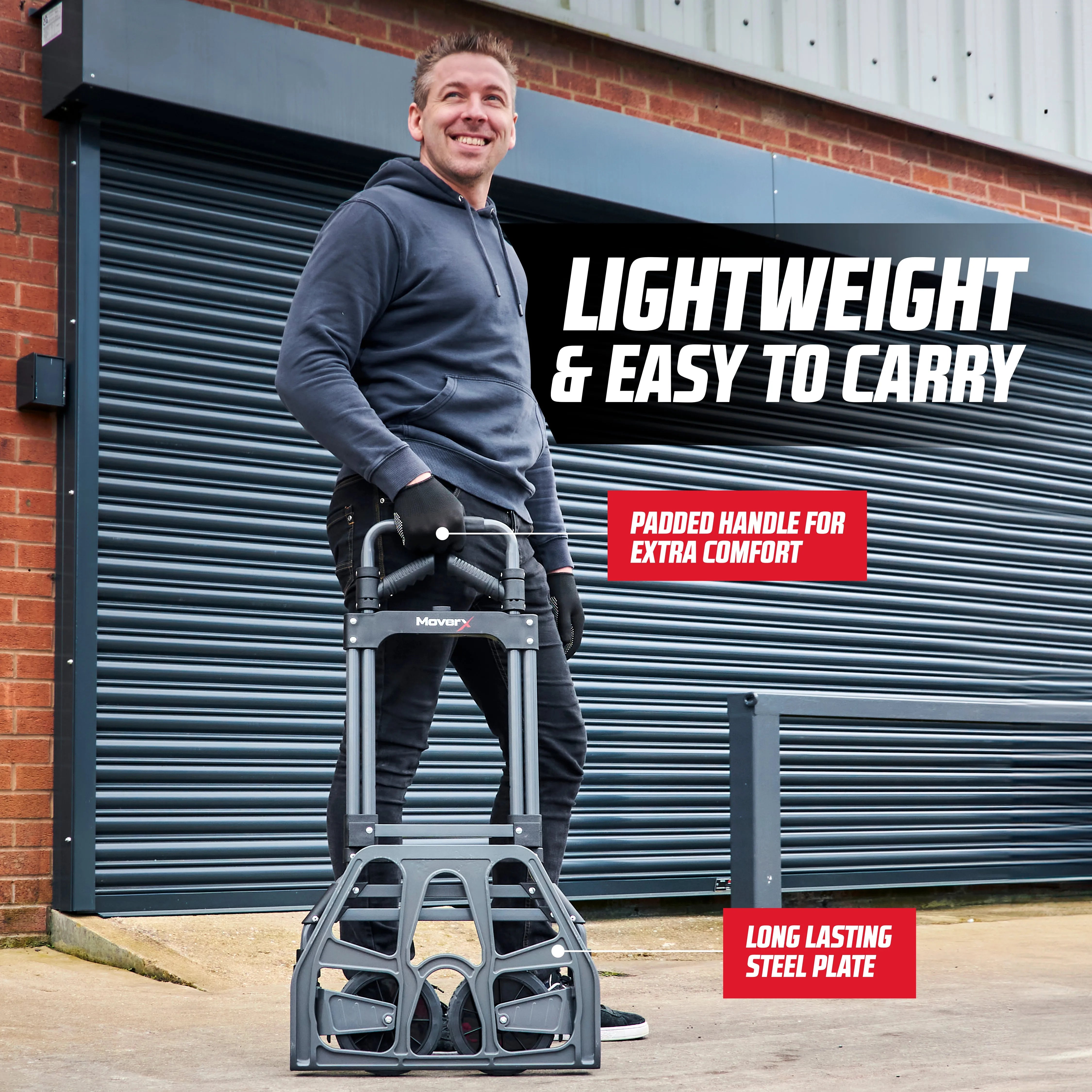MoverX 150kg Sack Truck Heavy-Duty Folding Aluminium
