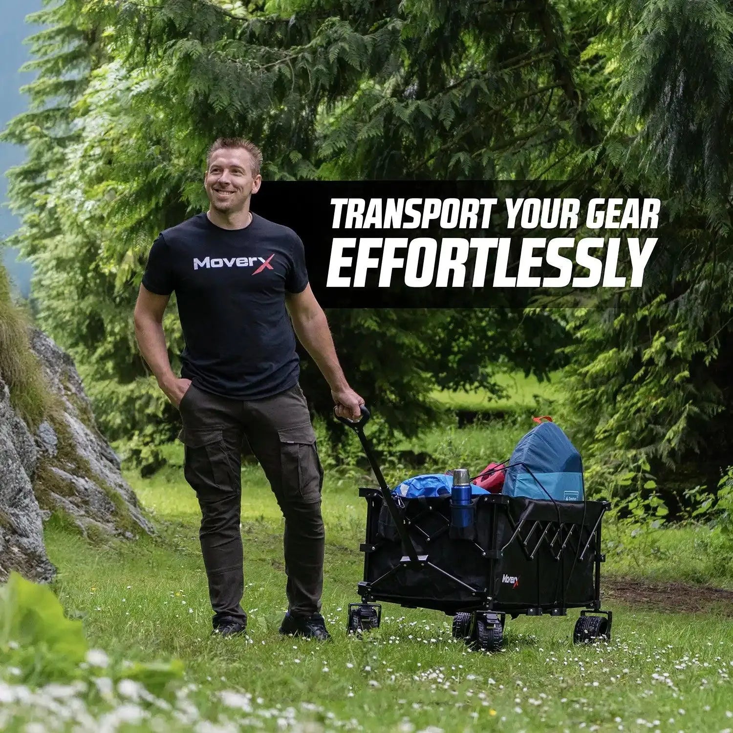 MoverX 200L Folding Camping Trolley Festival Wagon - MoverX