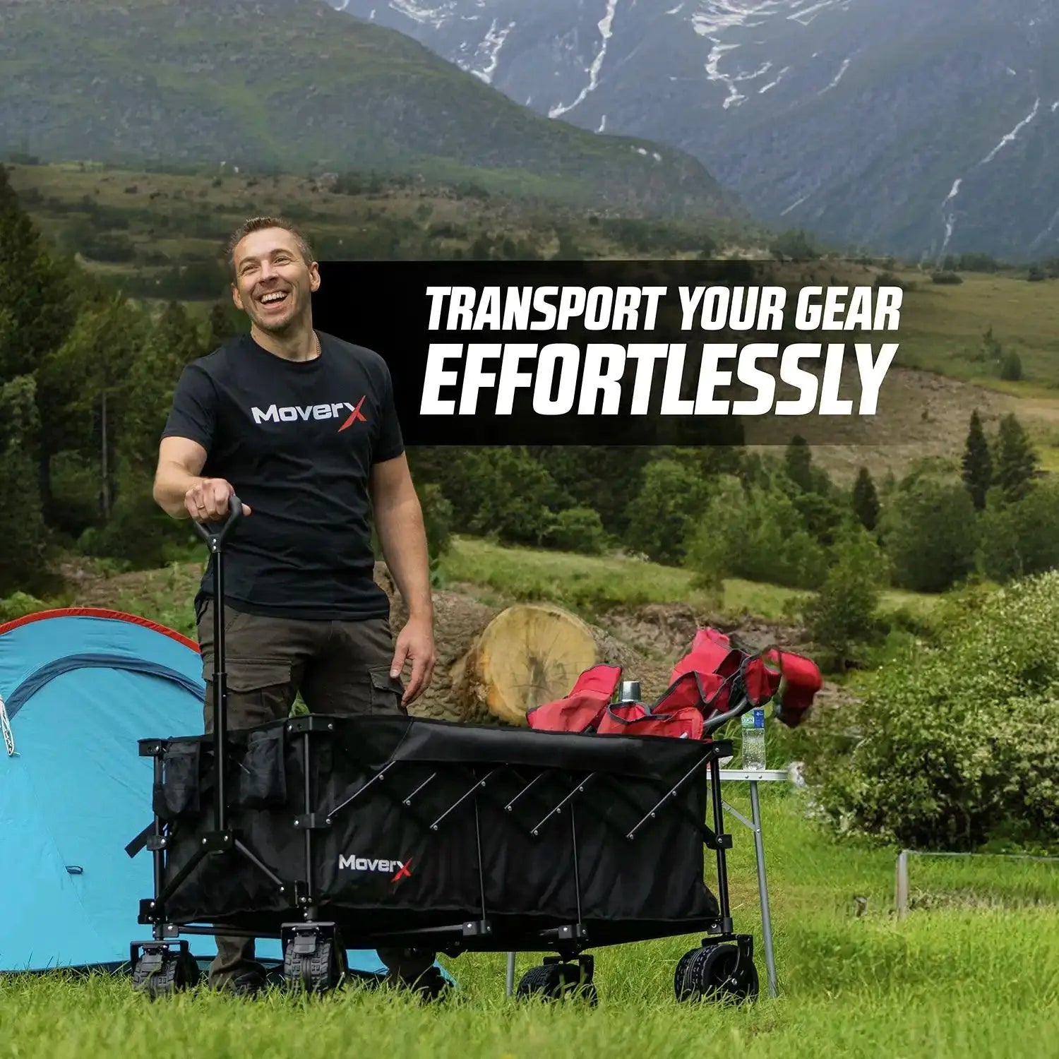 MoverX 300L Folding Camping Trolley Festival Wagon - MoverX