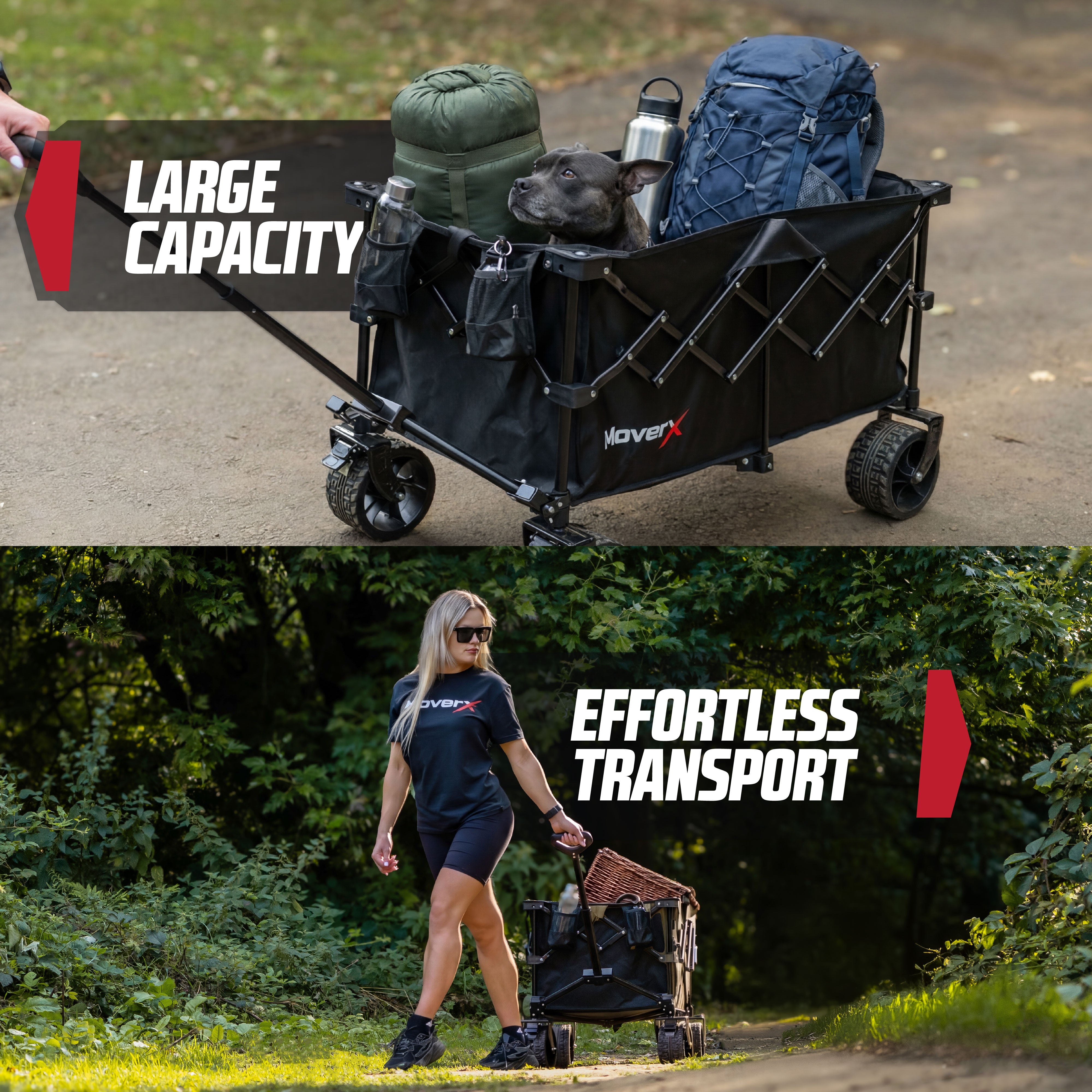 MoverX 200L/150kg Camping Tabletop Trolley - Black