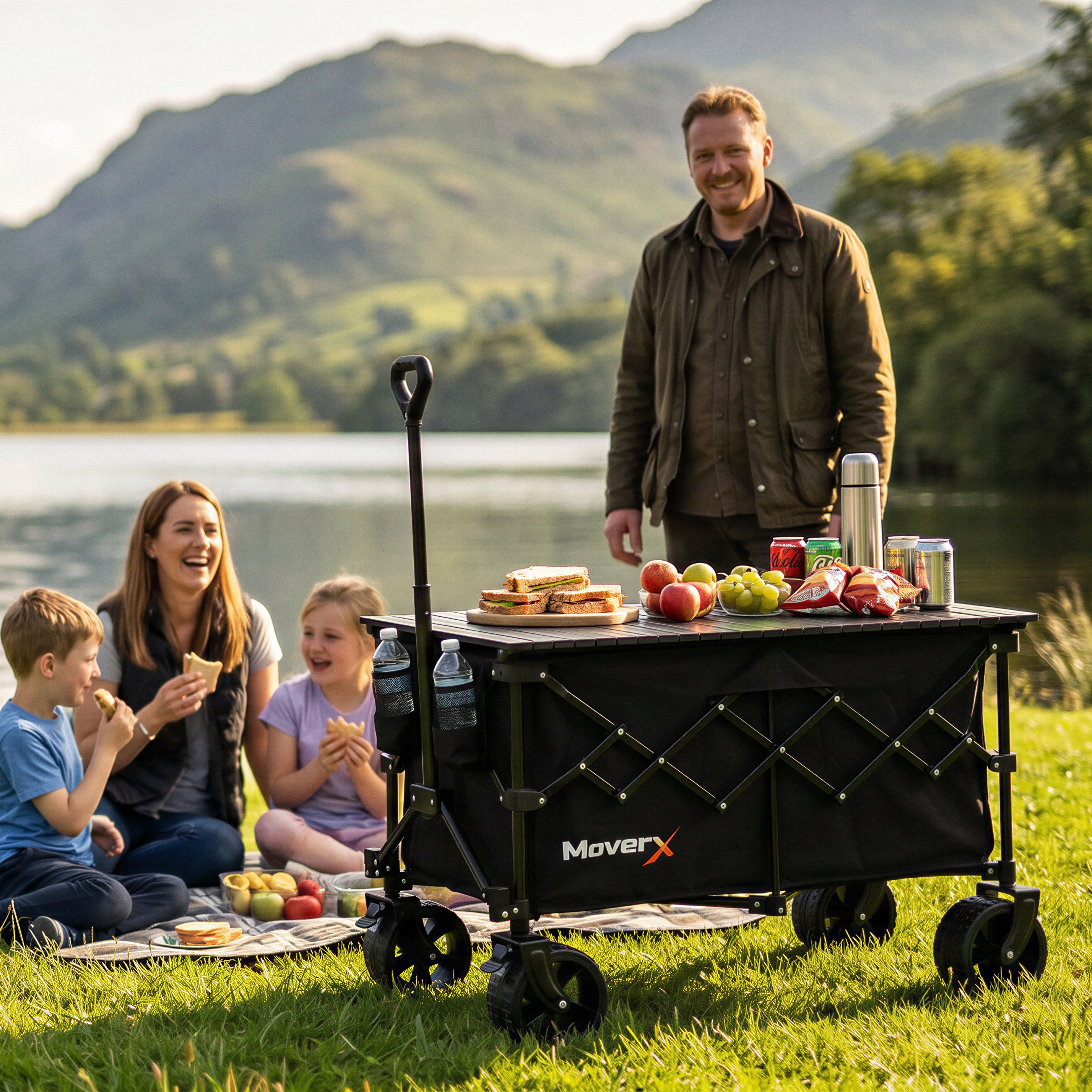 MoverX 200L/150kg Camping Tabletop Trolley - Black