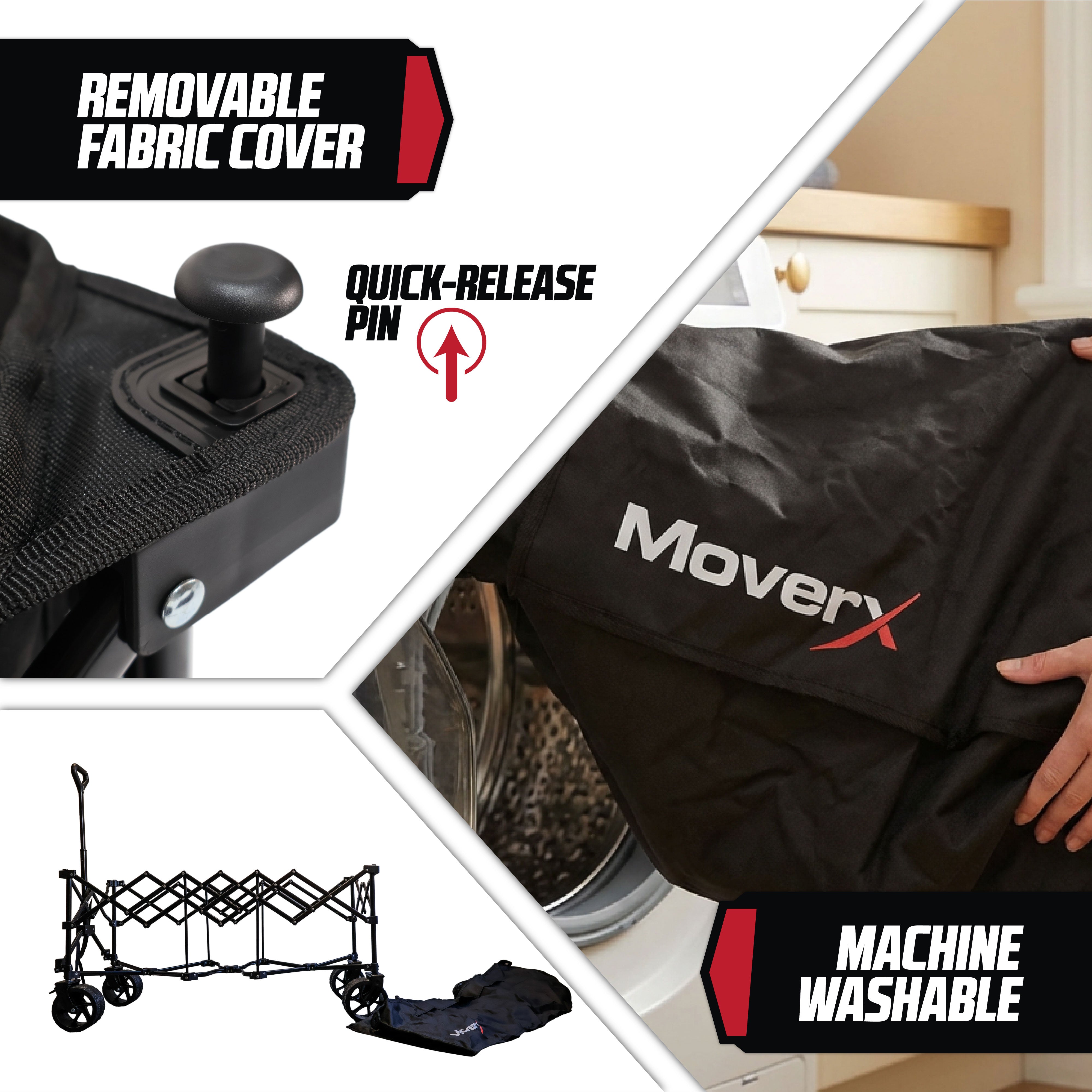 MoverX 300L/180kg Camping Tabletop Trolley - Black