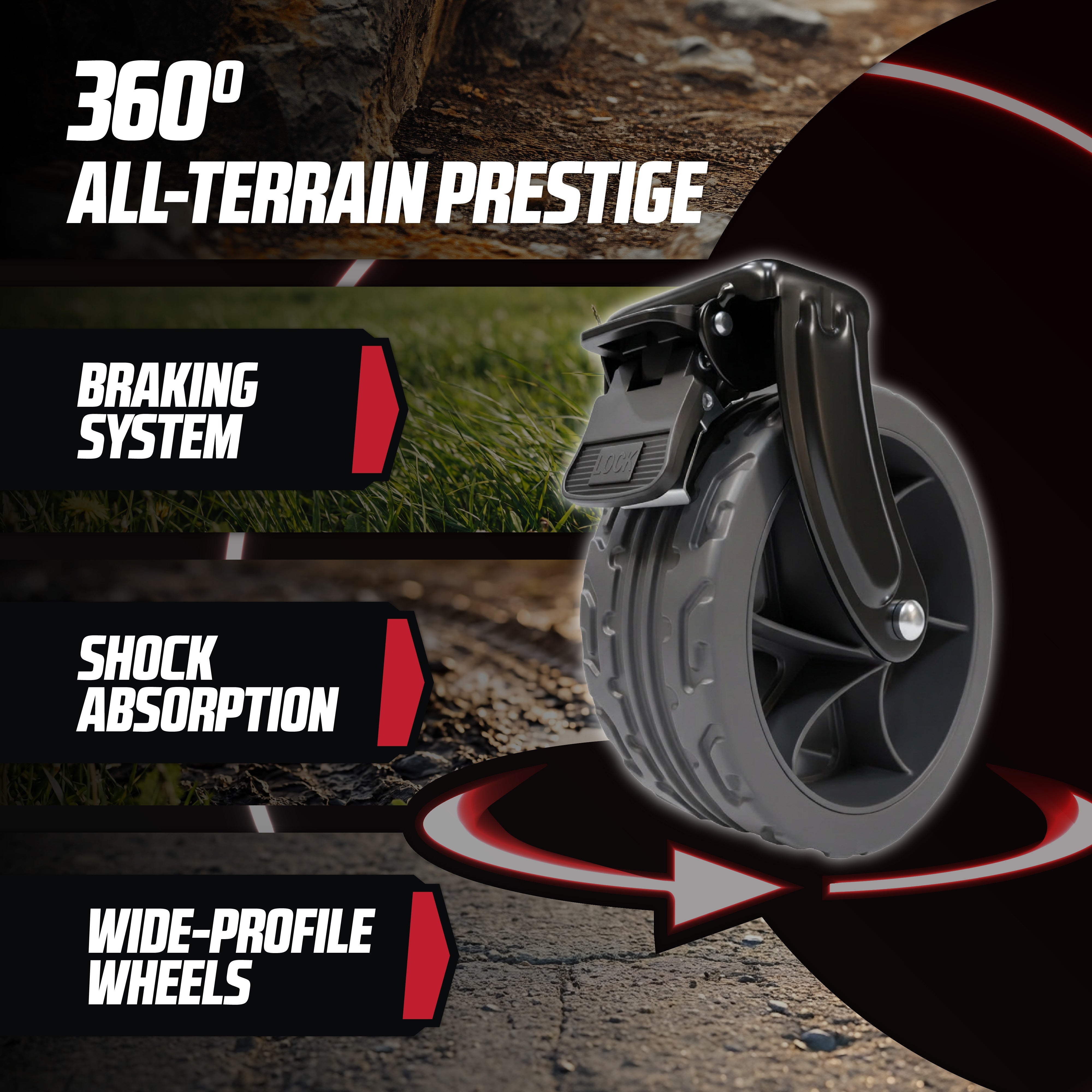 MoverX 120L Folding Camping Trolley Festival Wagon