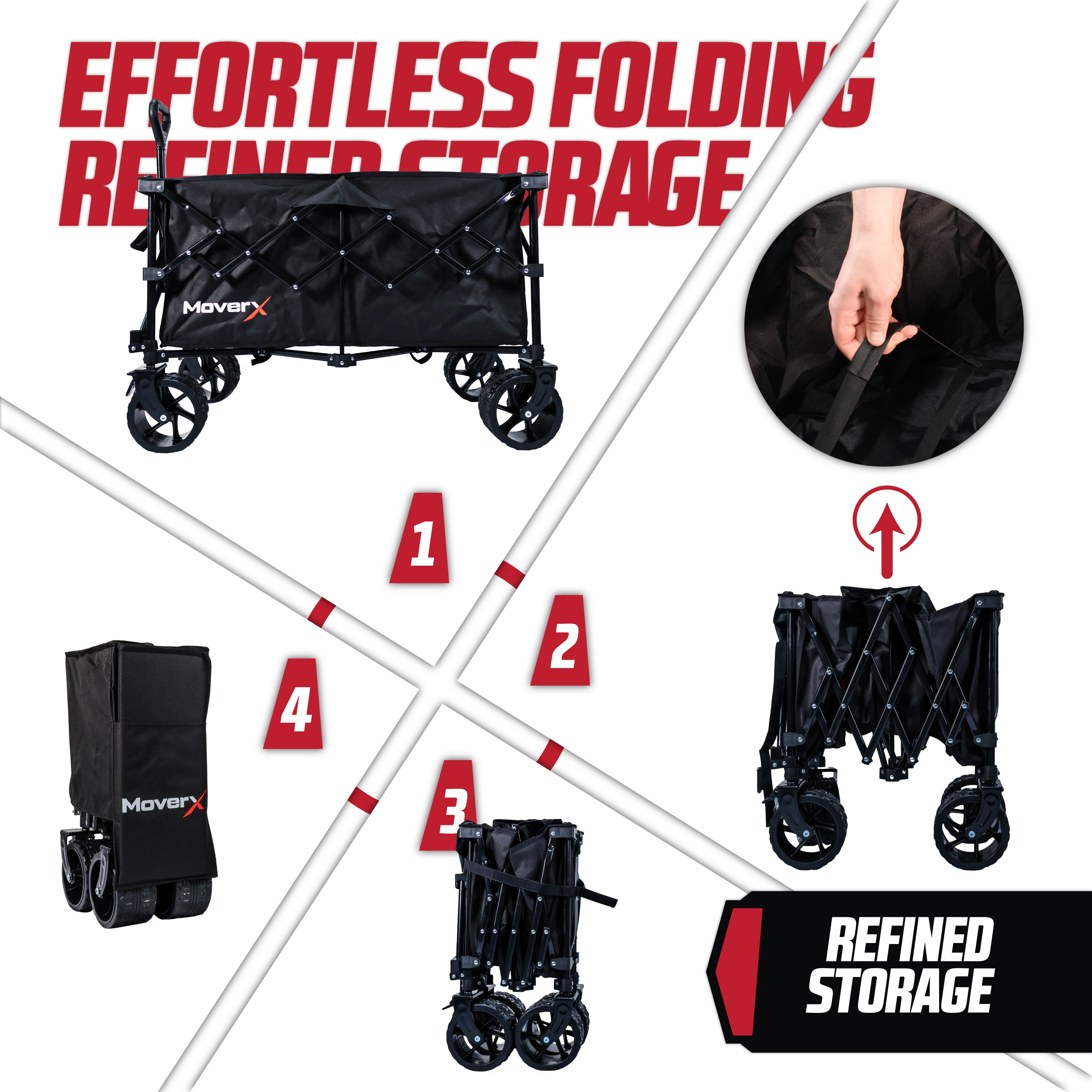 MoverX 200L Folding Camping Trolley Festival Wagon