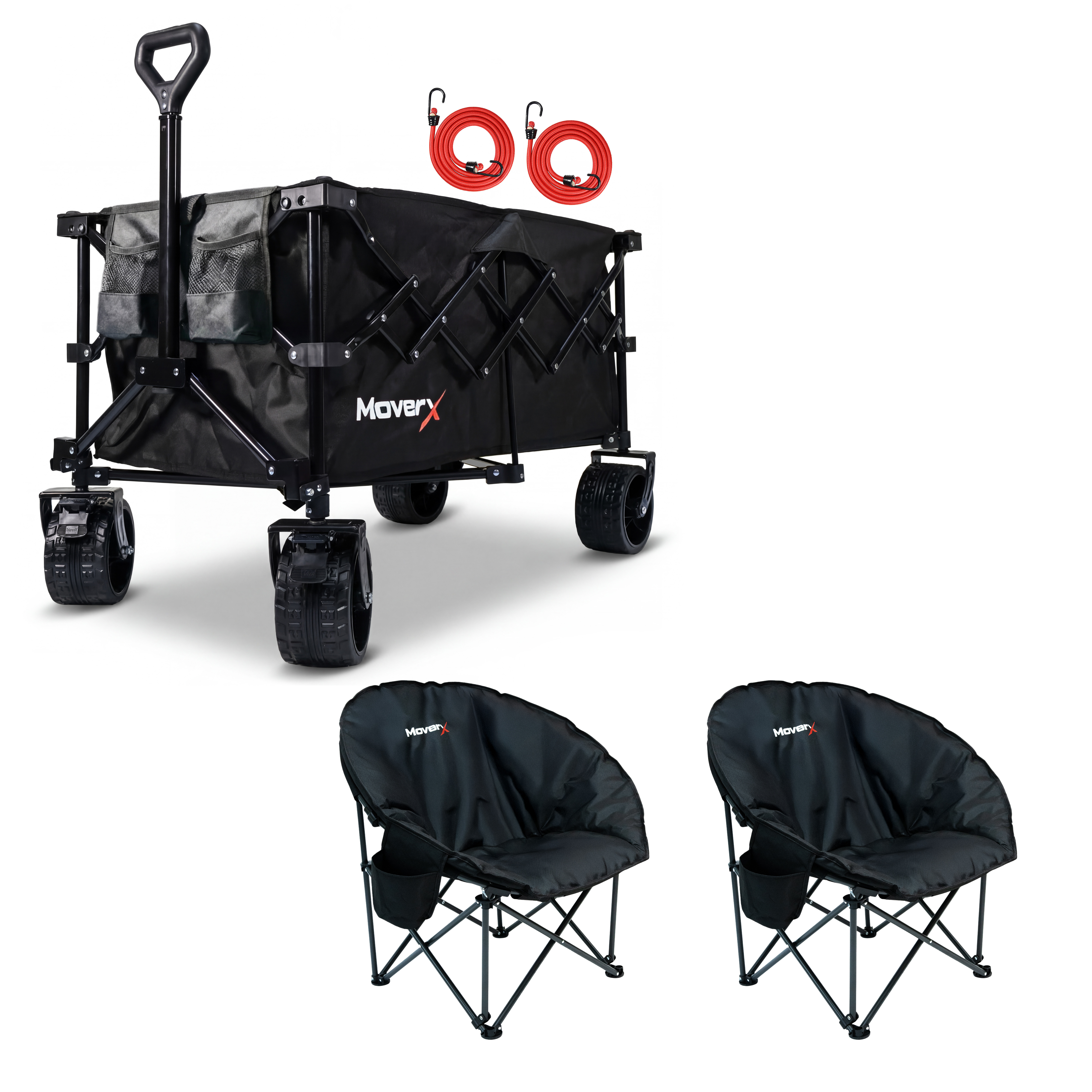 200L Trolley & 2 Moon Camping Chairs Bundle