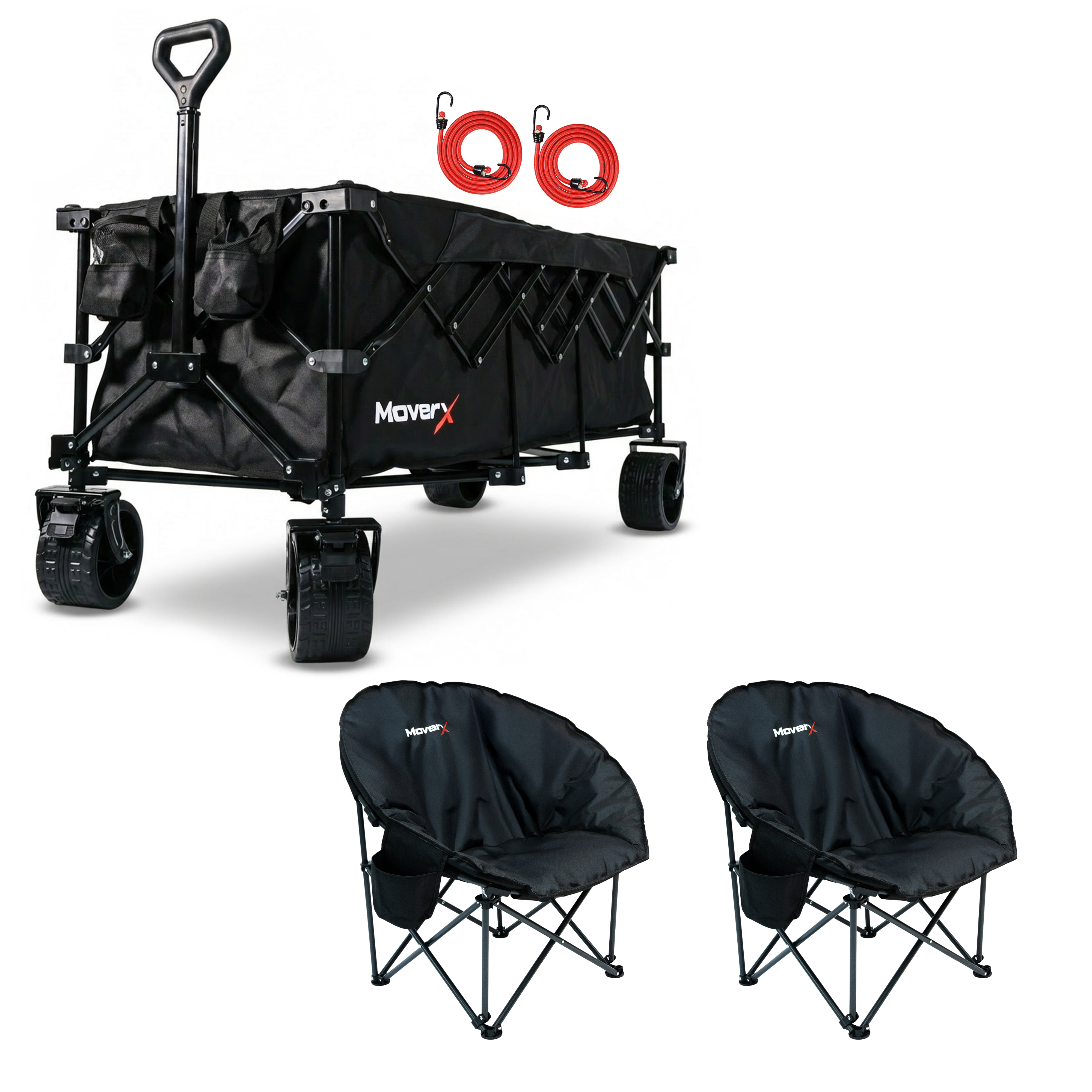 300L Trolley & 2 Moon Camping Chairs Bundle