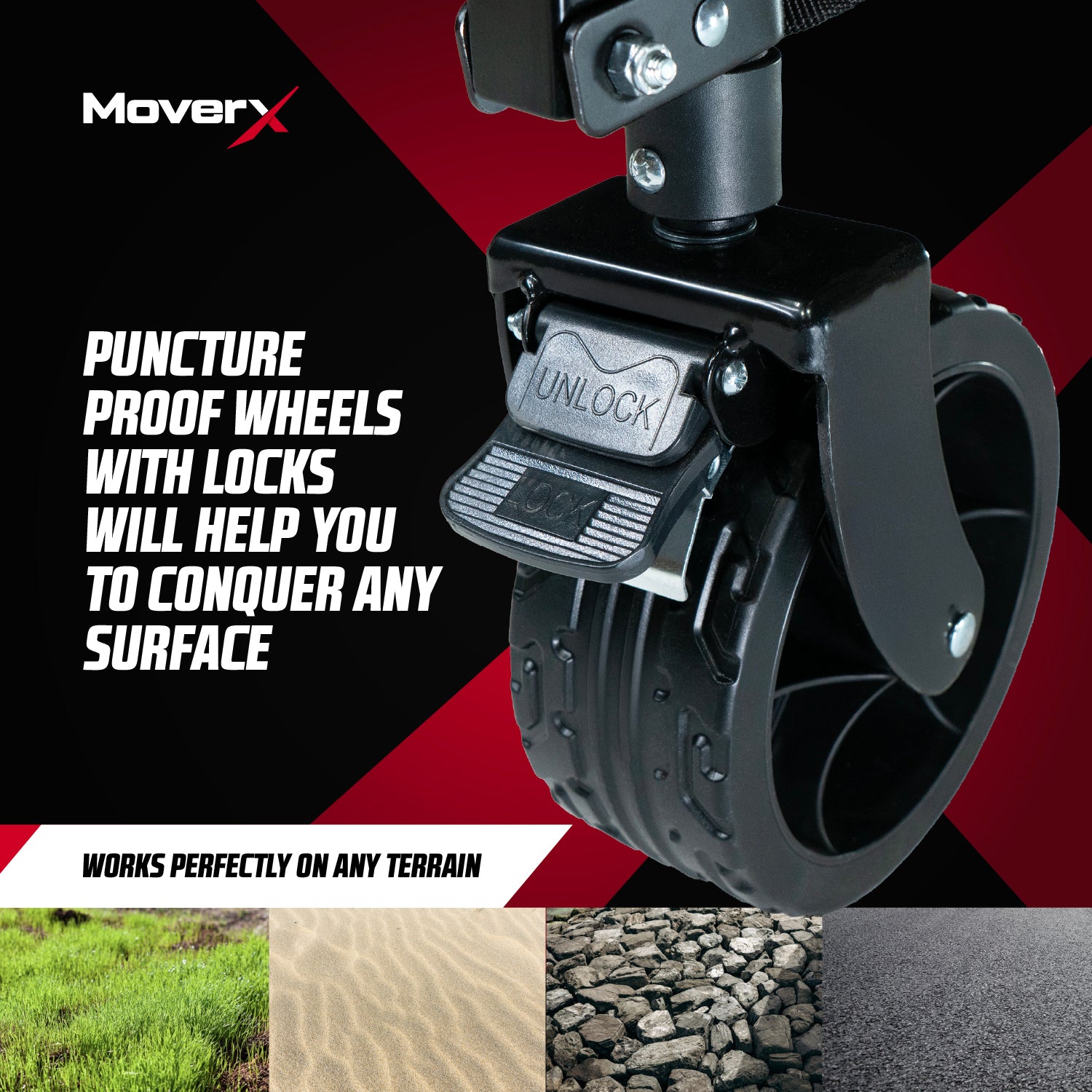 MoverX 120L Folding Camping Trolley Festival Wagon