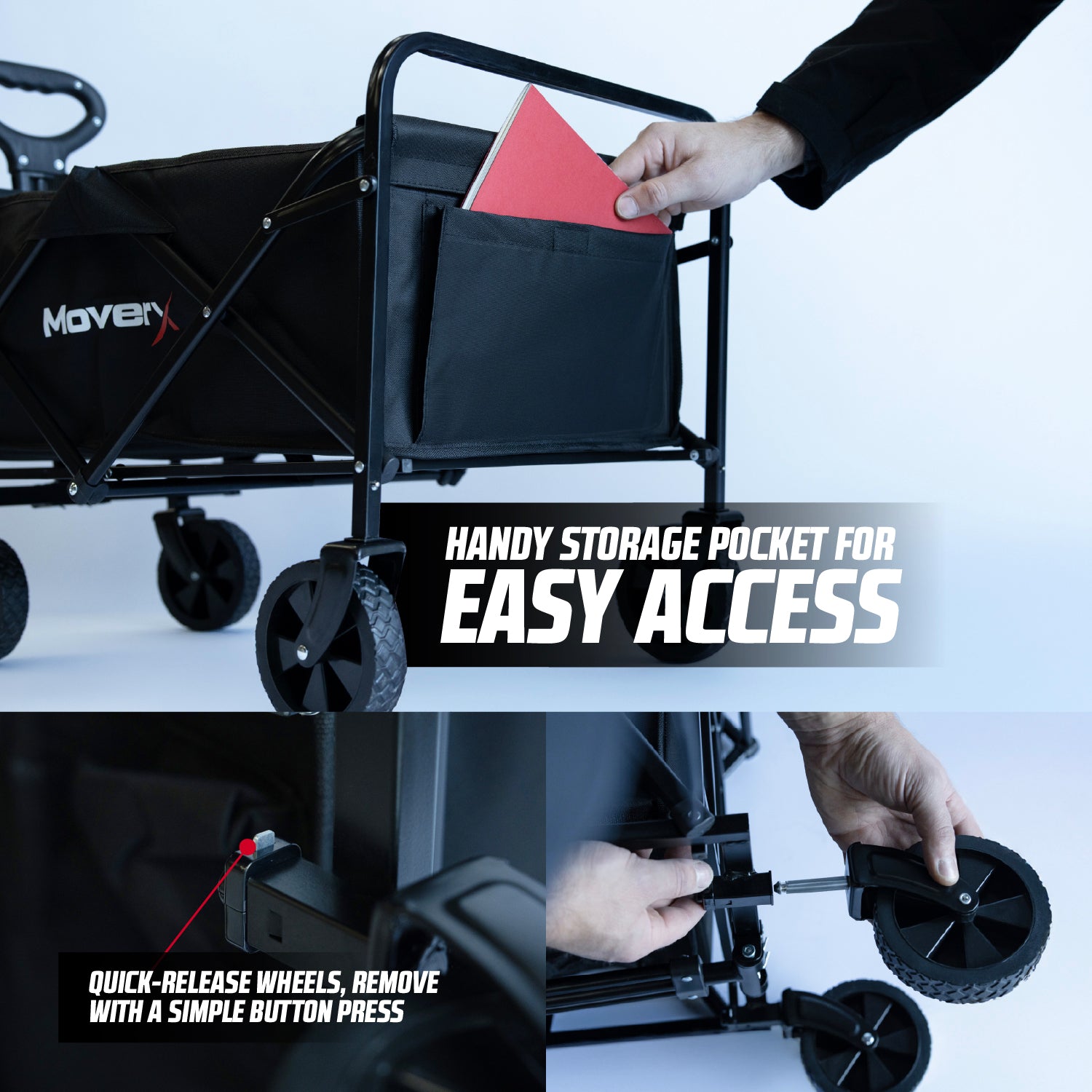 MoverX 70L Folding Camping Trolley Festival Wagon