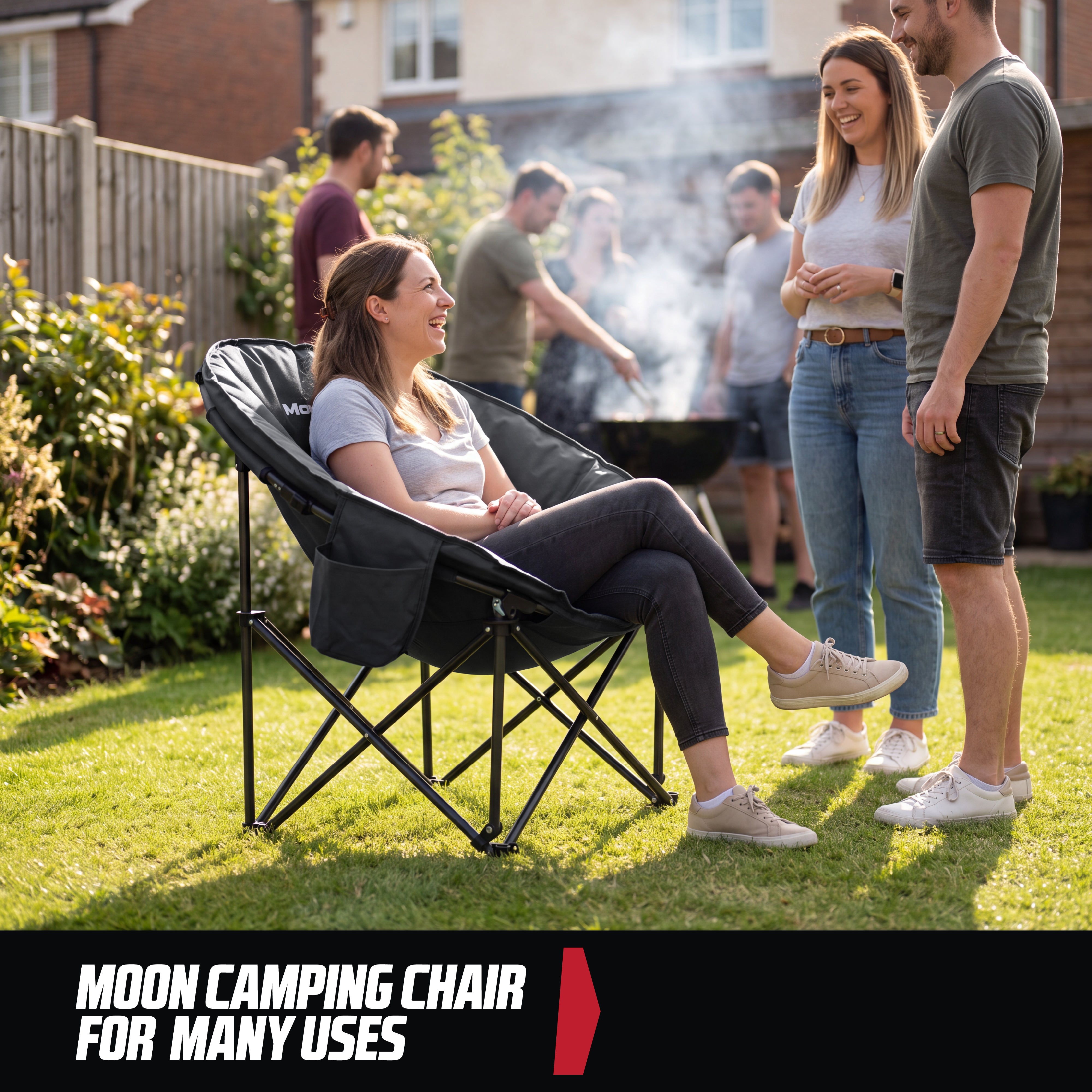 MoverX Lightweight Moon Camping Chair, Capacity 150kg