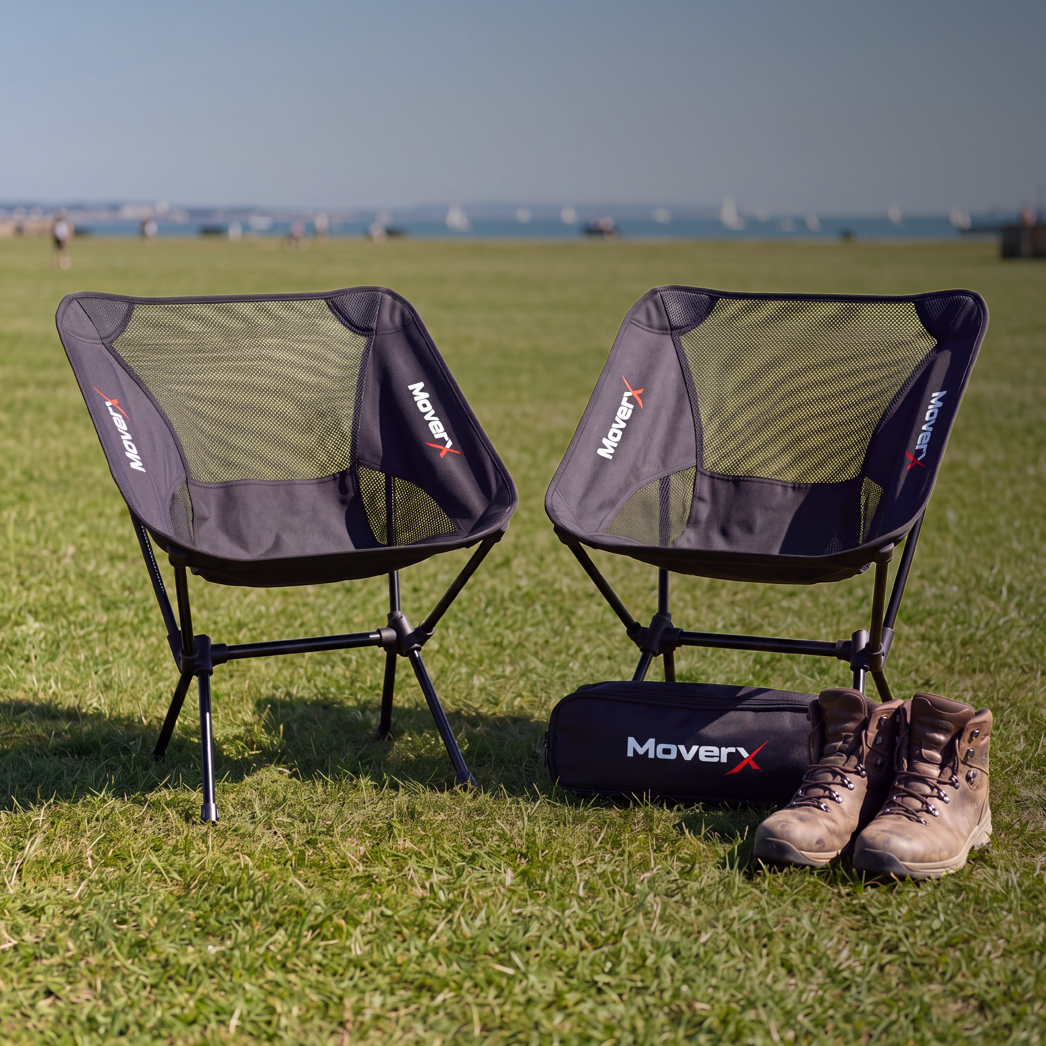 MoverX Ultra Lightweight Low Camping Chair, Capacity 150kg