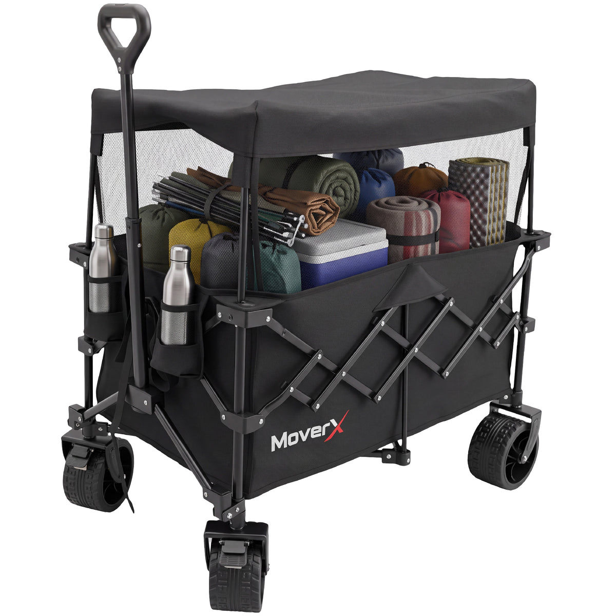 MoverX 200L/150kg Folding Festival Wagon with Canopy