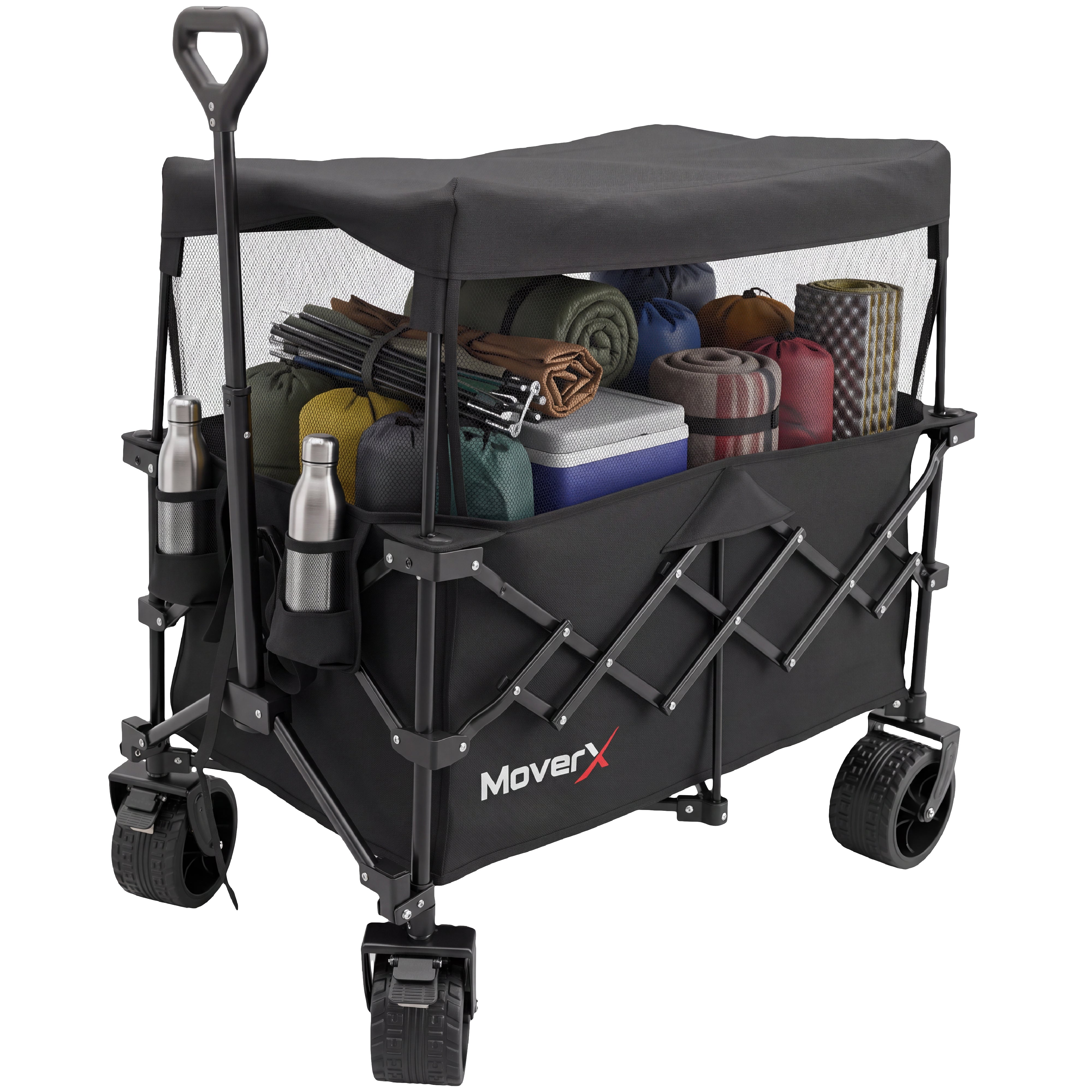 MoverX 200L/150kg Folding Festival Wagon with Canopy