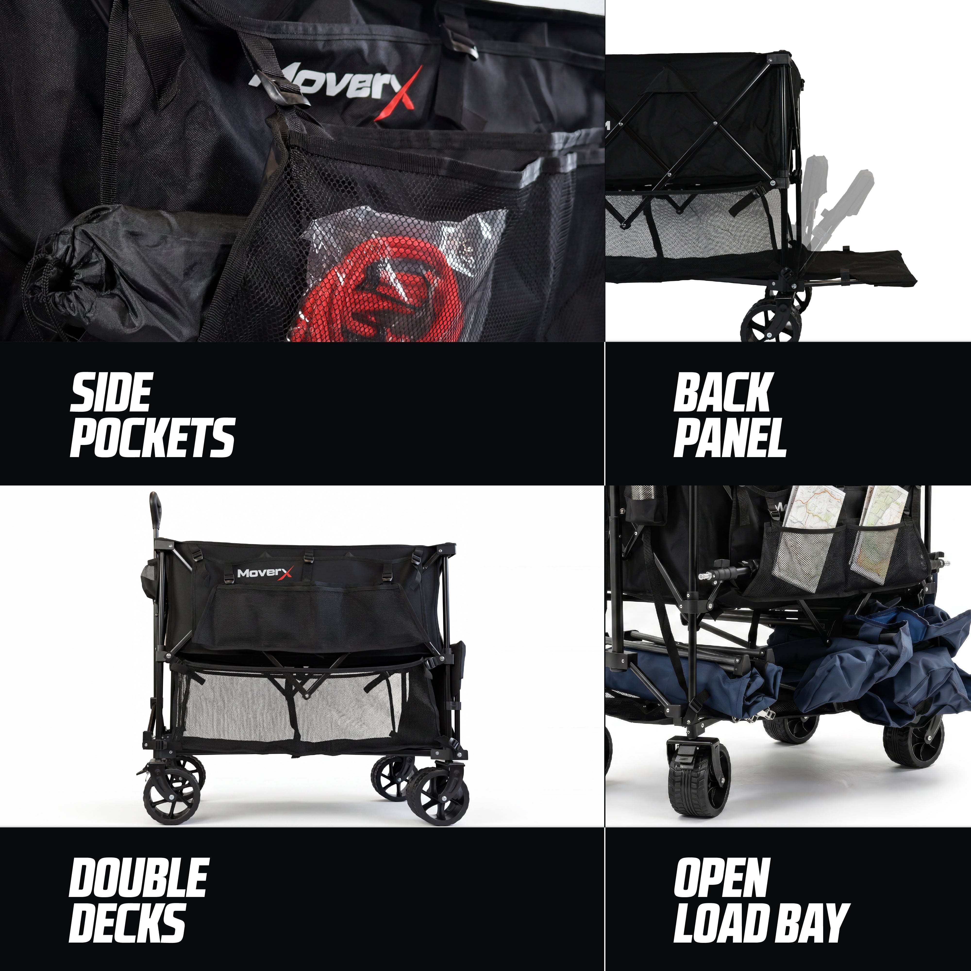 MoverX 350L/200kg Double Decker Trolley