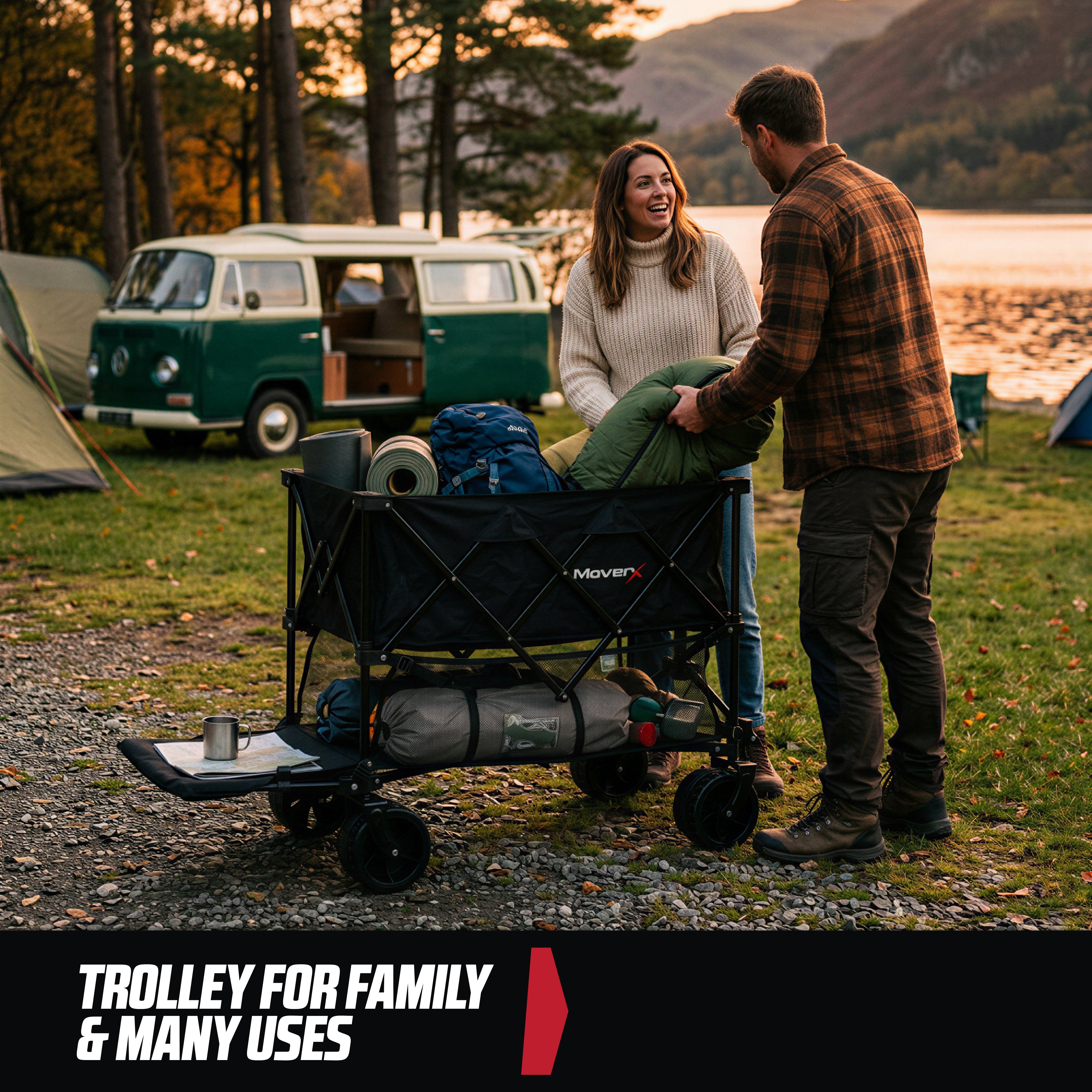 MoverX 350L/200kg Double Decker Trolley