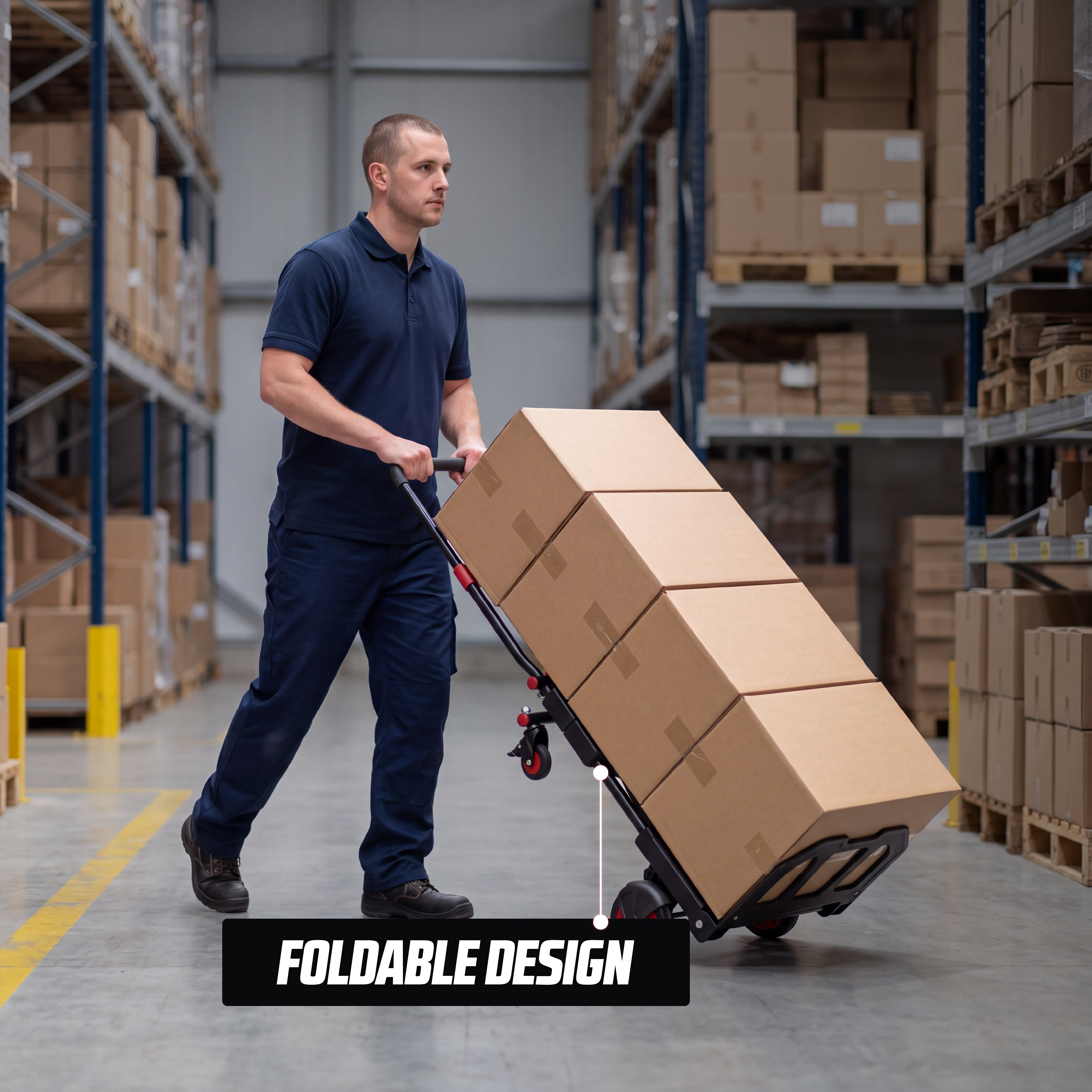 MoverX 2-in-1 Folding Sack Truck & Platform Trolley, Capacity 150kg