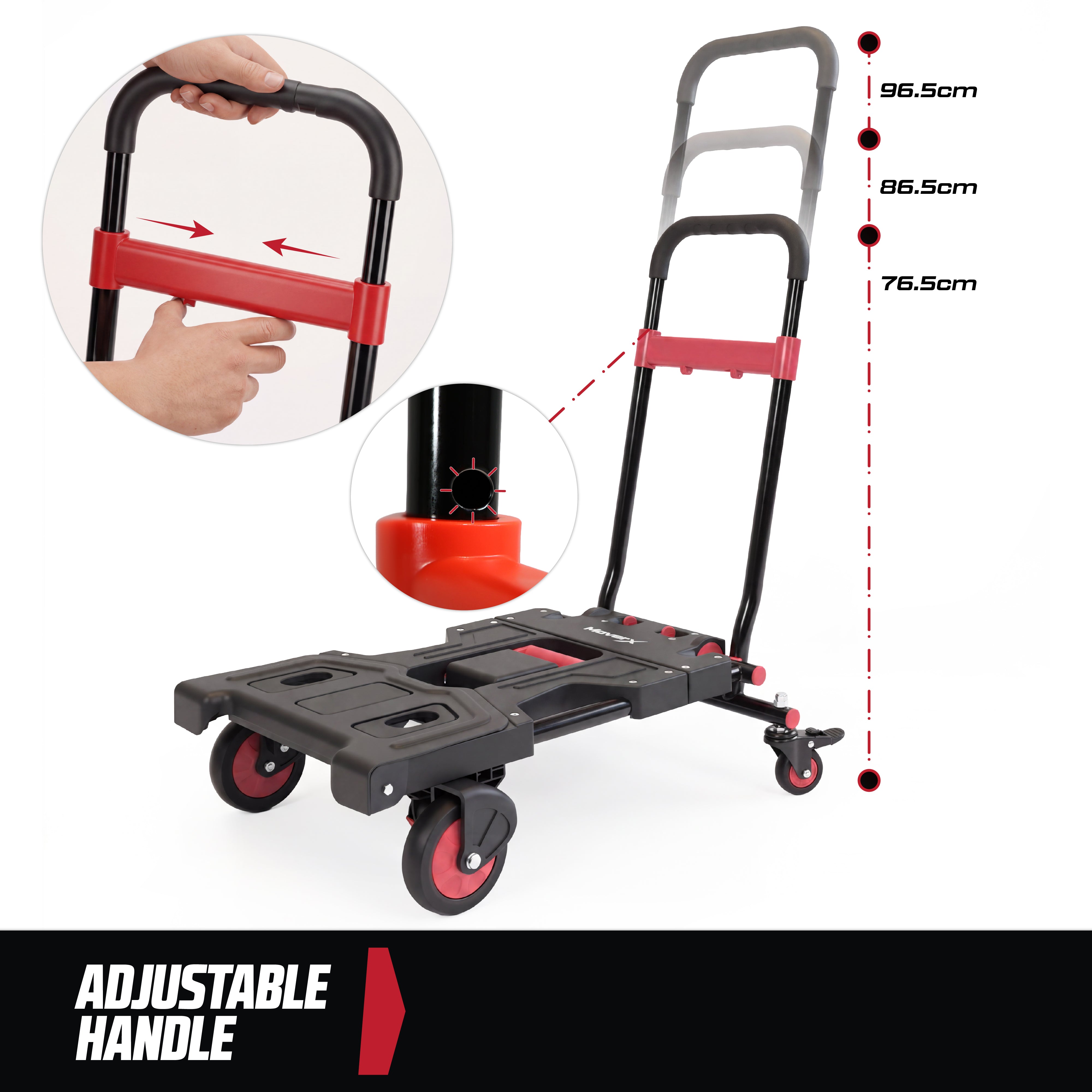 MoverX 2-in-1 Folding Sack Truck & Platform Trolley, Capacity 150kg
