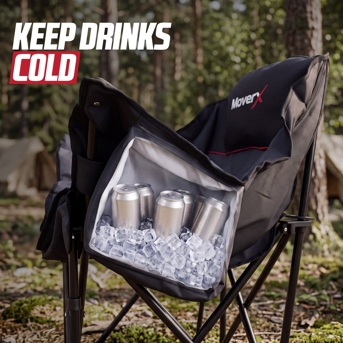 MoverX Oversized Camping Chair, Capacity 220kg