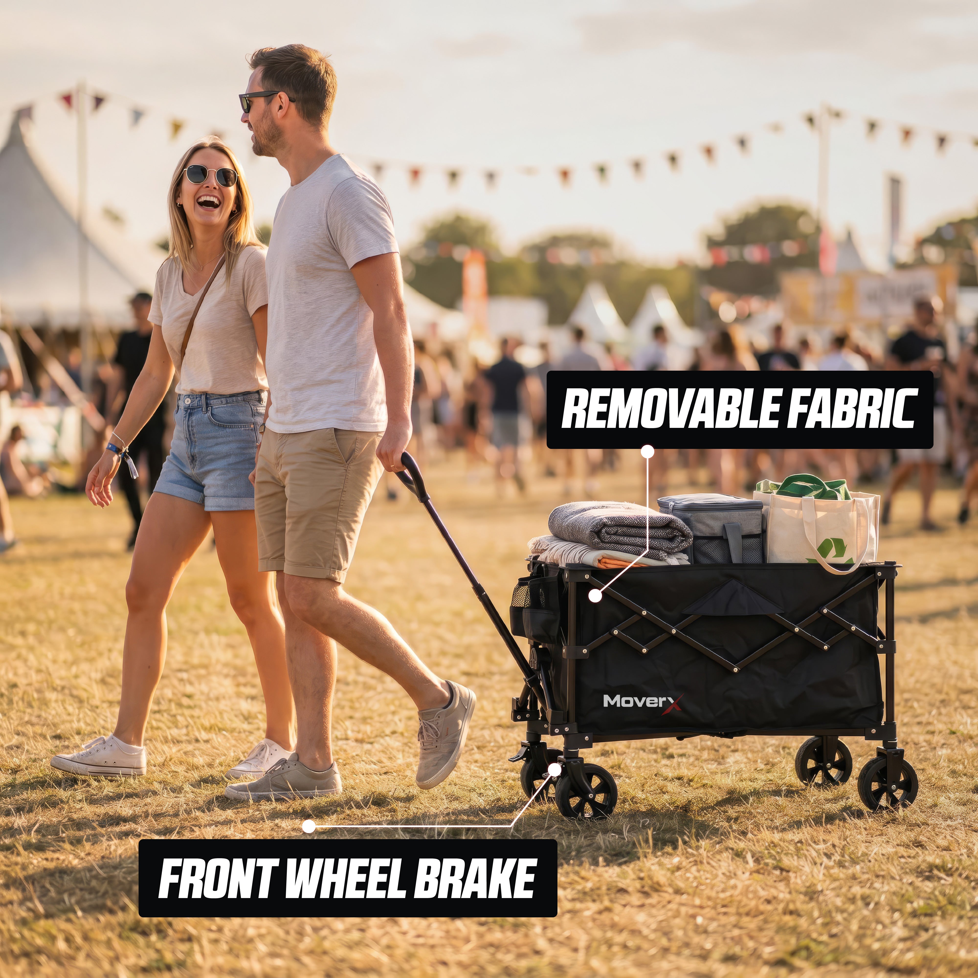 MoverX 120L/100kg Folding Camping Trolley Lite