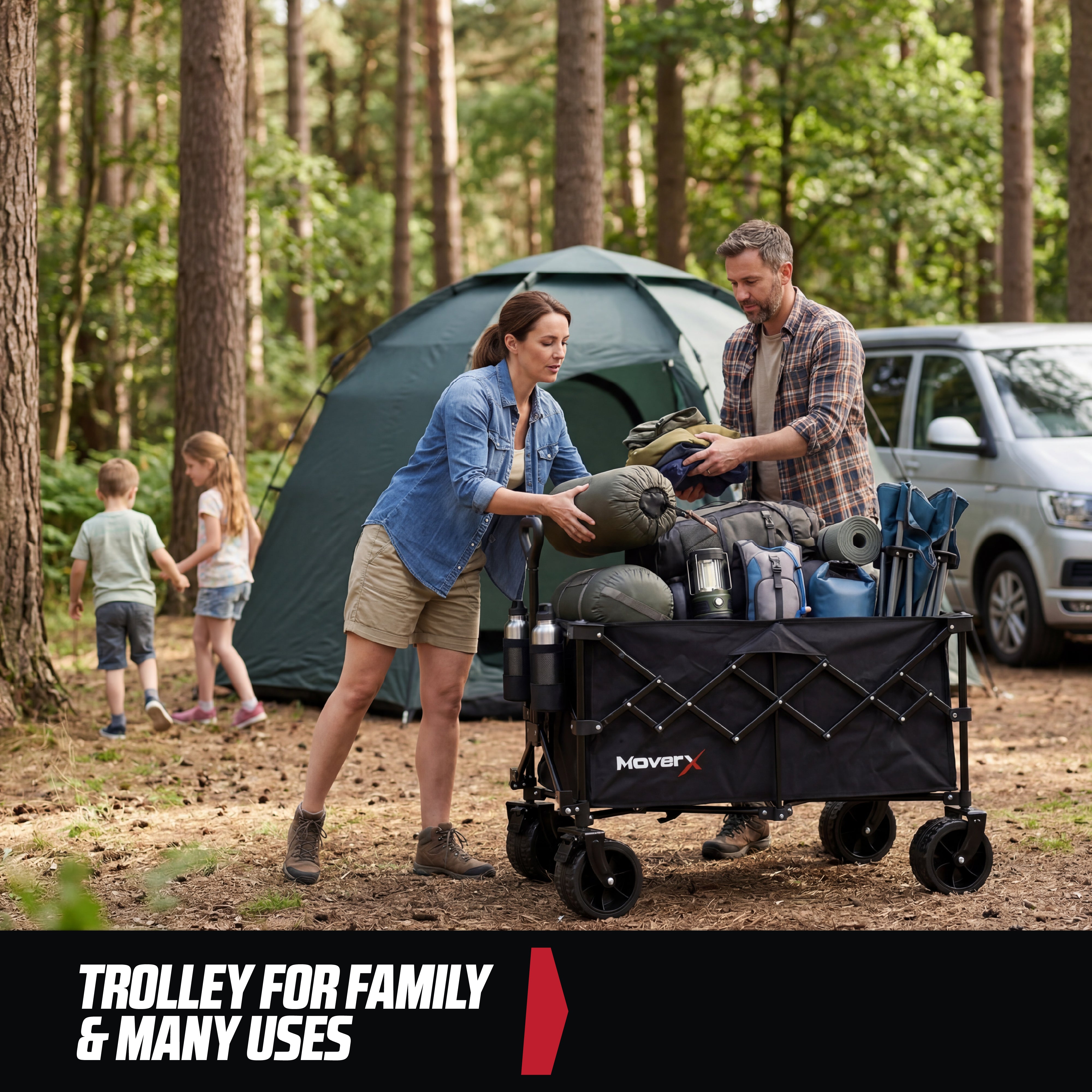MoverX 200L/150kg Folding Camping Trolley