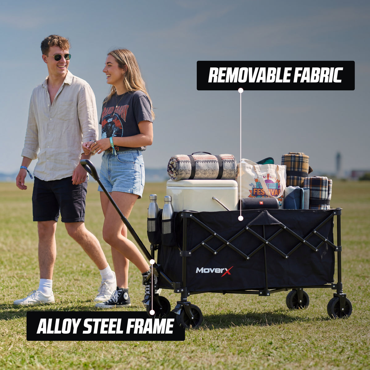 MoverX 220L/100kg Folding Camping Trolley