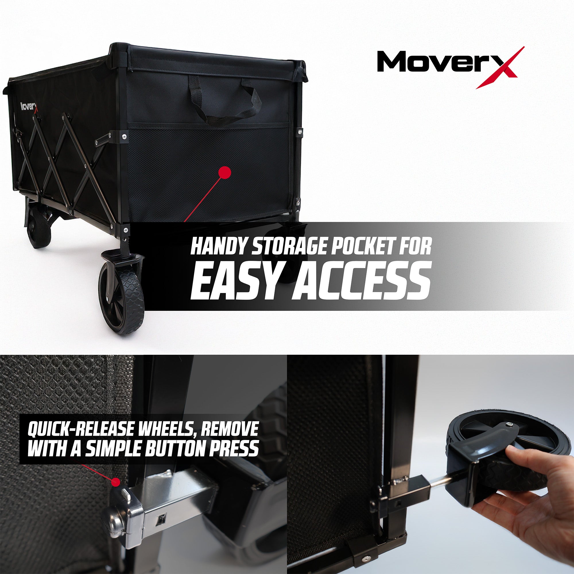 MoverX 150L Folding Camping Trolley Festival Wagon