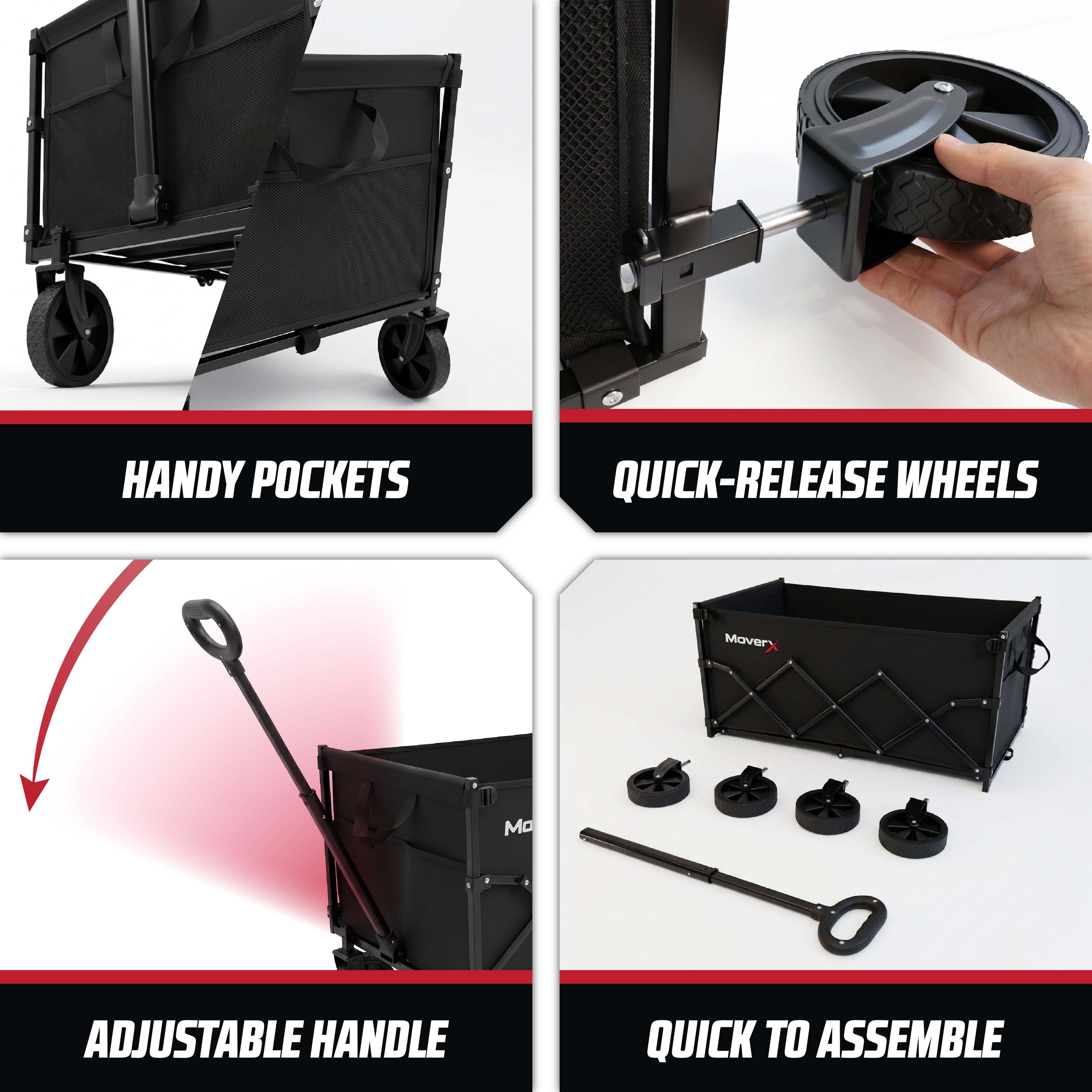 MoverX 150L Folding Camping Trolley Festival Wagon