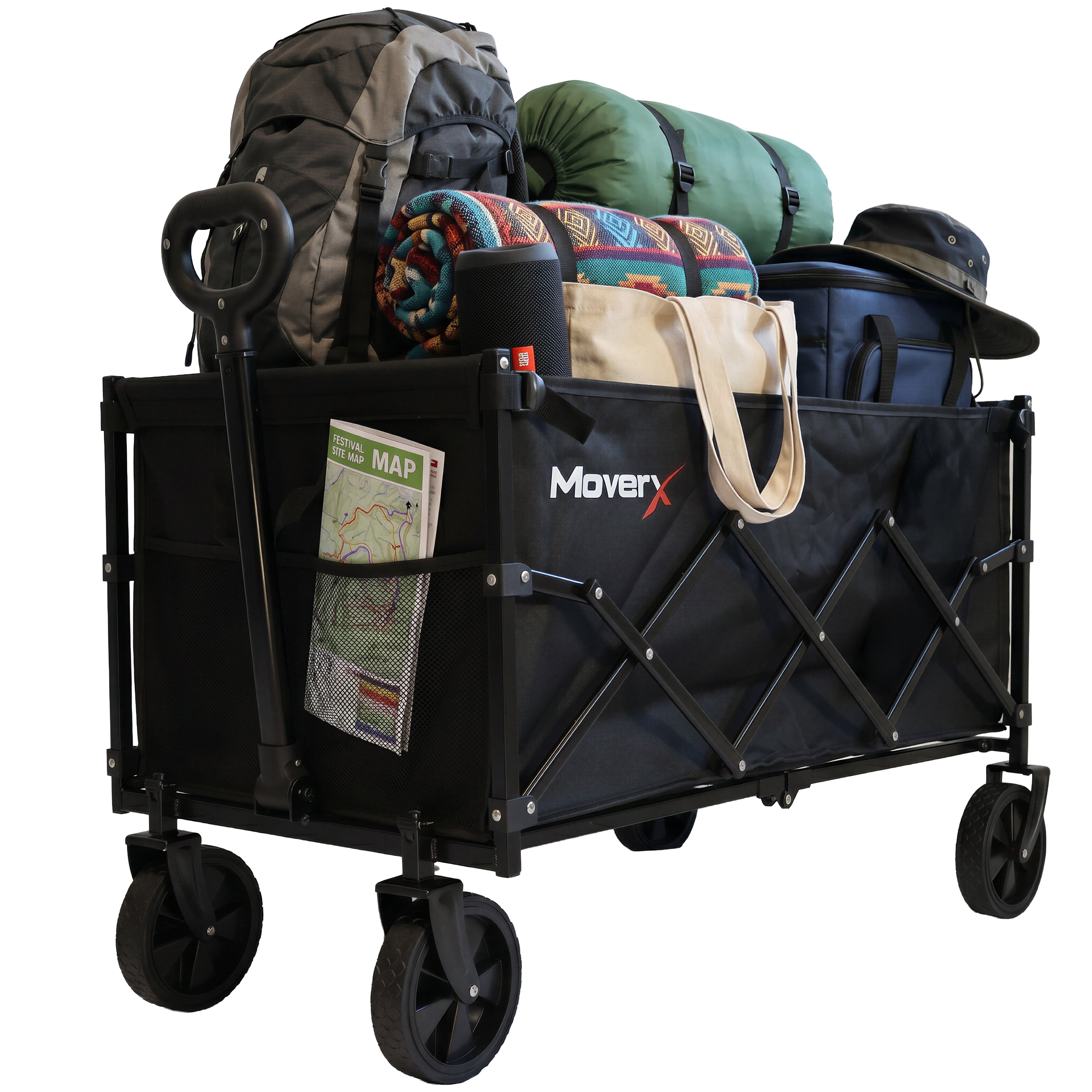 MoverX 150L Folding Camping Trolley Festival Wagon