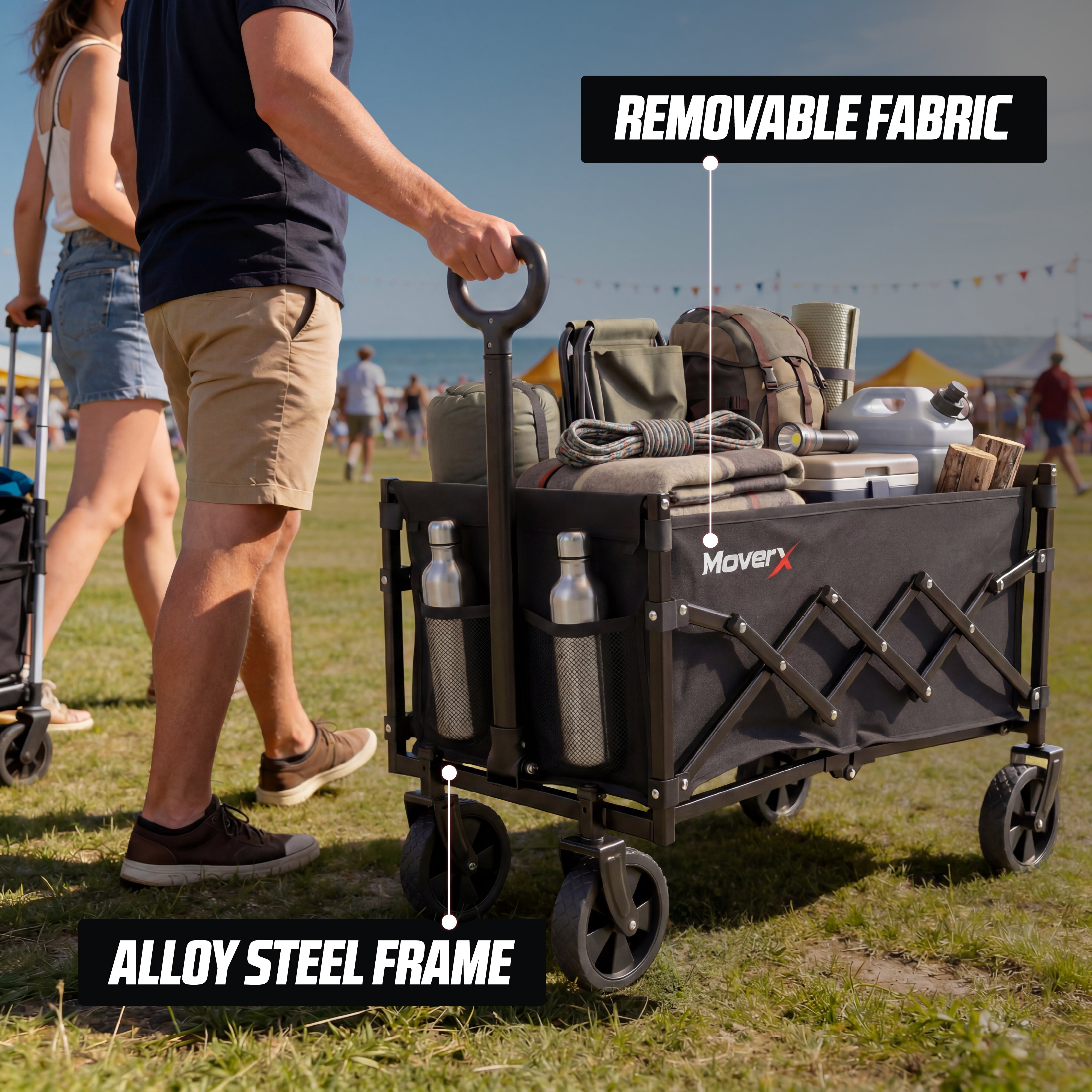 MoverX 70L/100kg Folding Camping Trolley