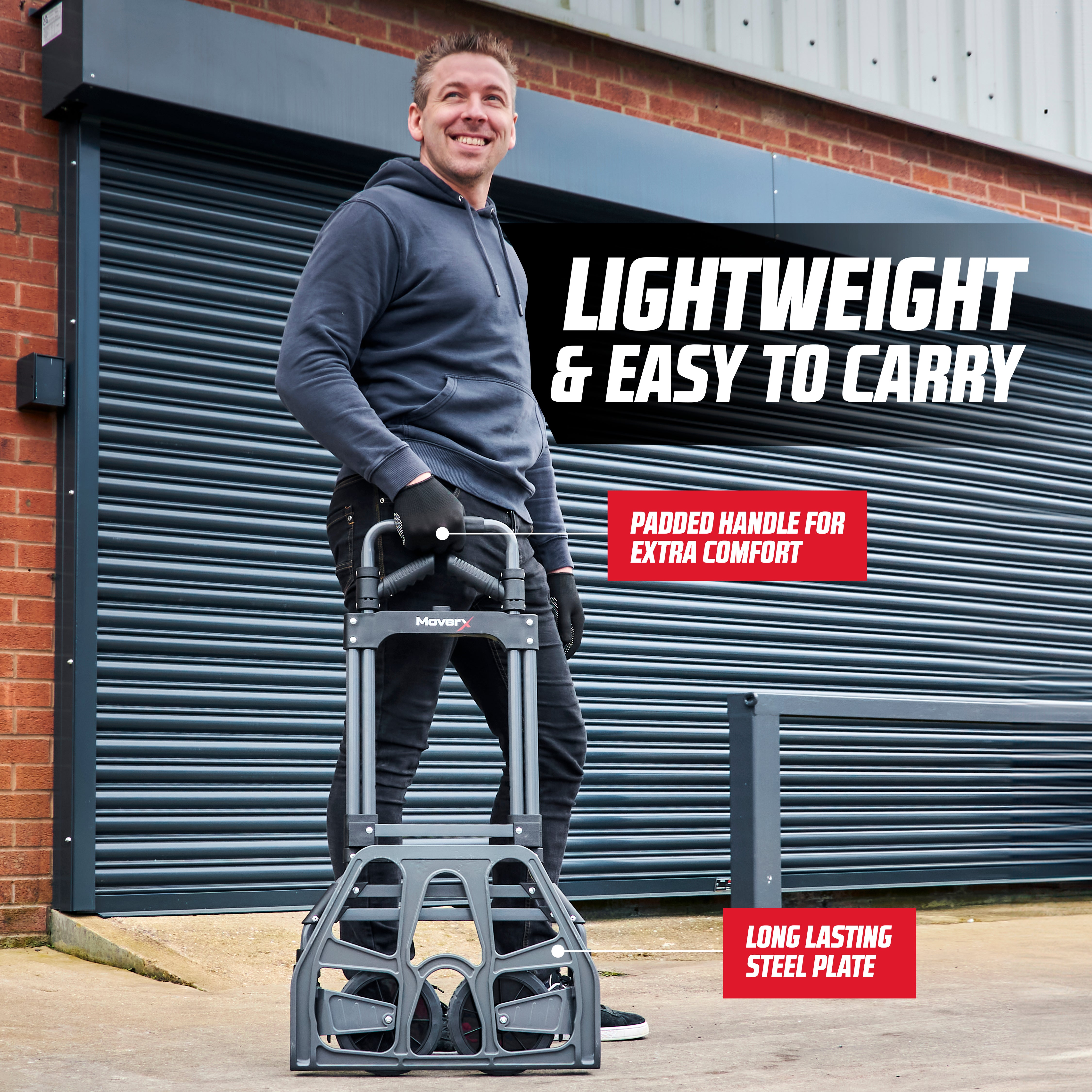 MoverX 150kg Sack Truck Heavy-Duty Folding Aluminium