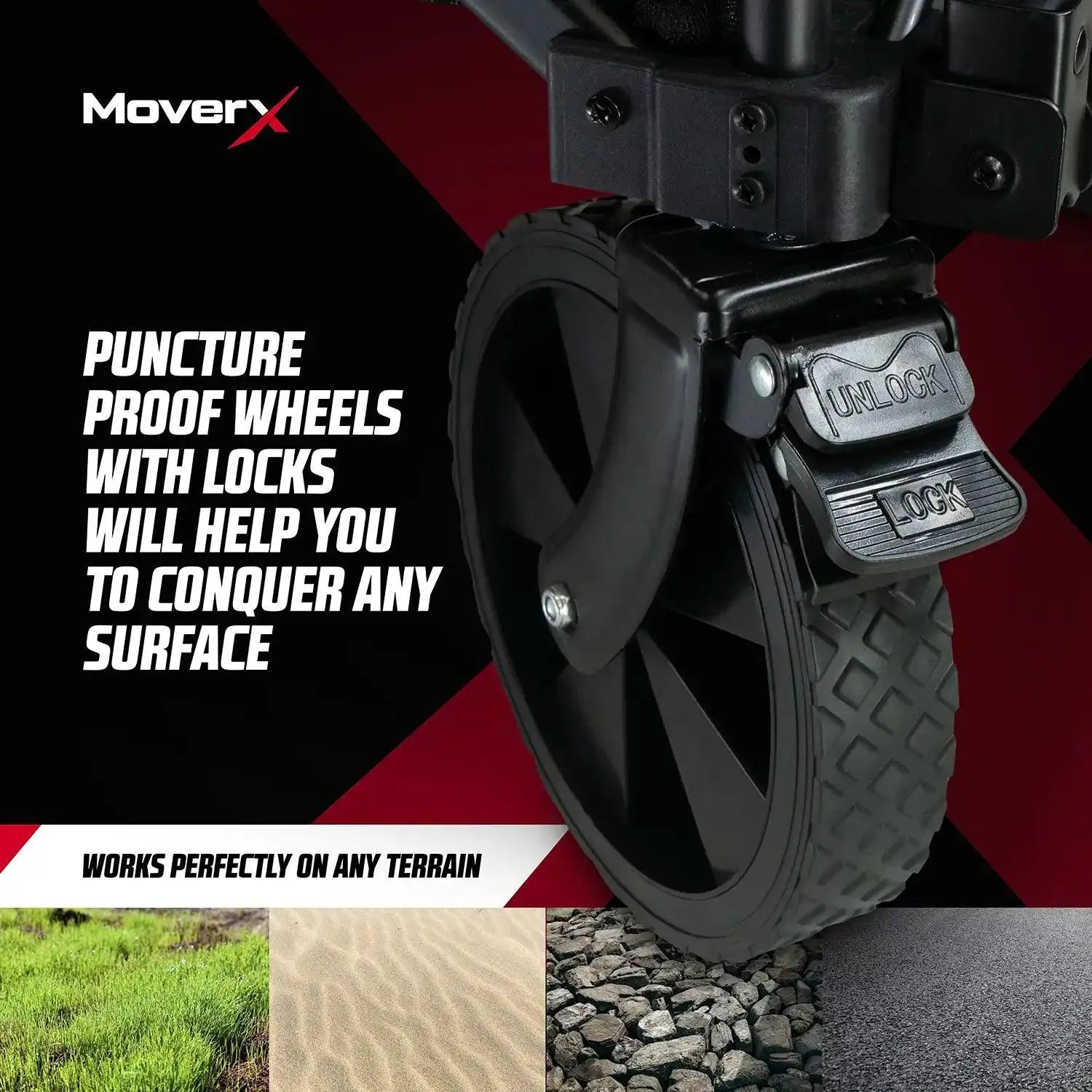MoverX 120L Folding Camping Trolley Festival Wagon - MoverX