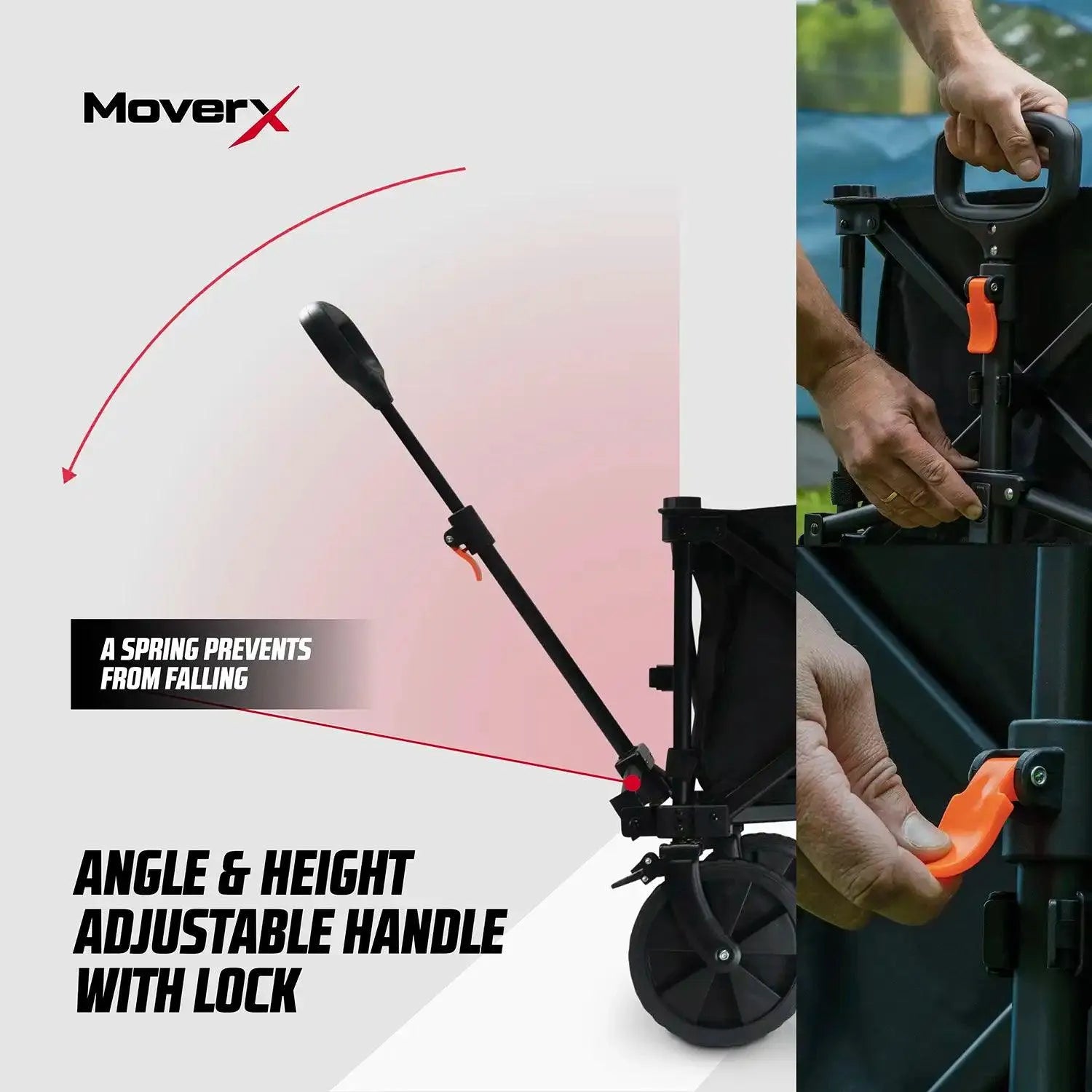 MoverX 120L Folding Camping Trolley Festival Wagon - MoverX