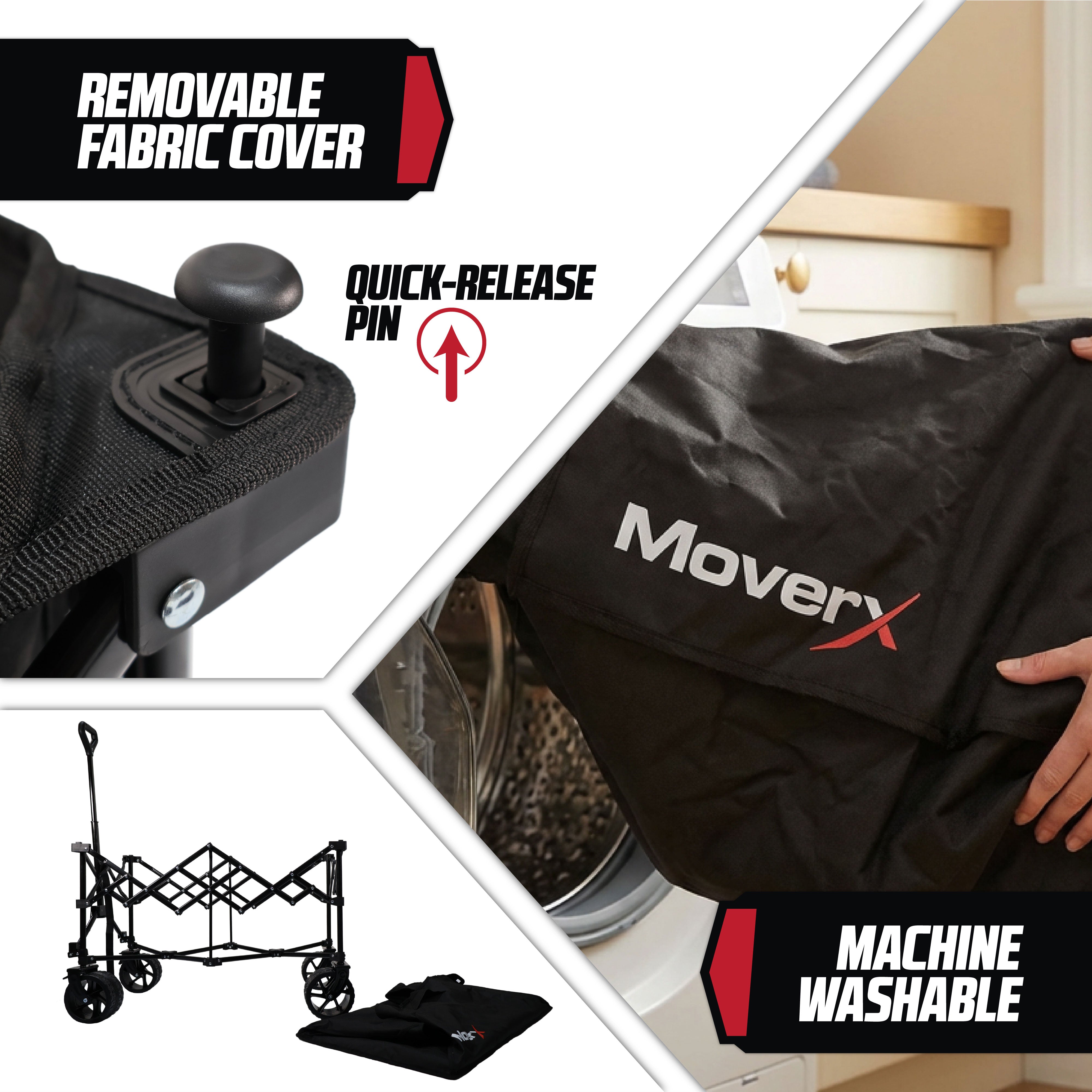 MoverX 200L/150kg Camping Tabletop Trolley - Black